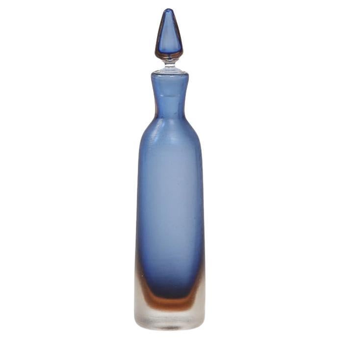 Inciso Glass Bottle with Stopper by Paolo Venini
