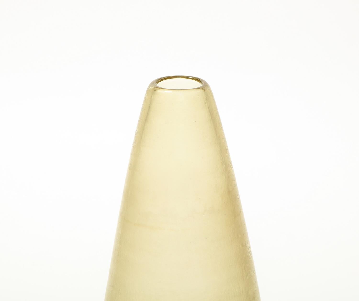 Mid-Century Modern Inciso Glass Vase by Paolo Venini For Sale