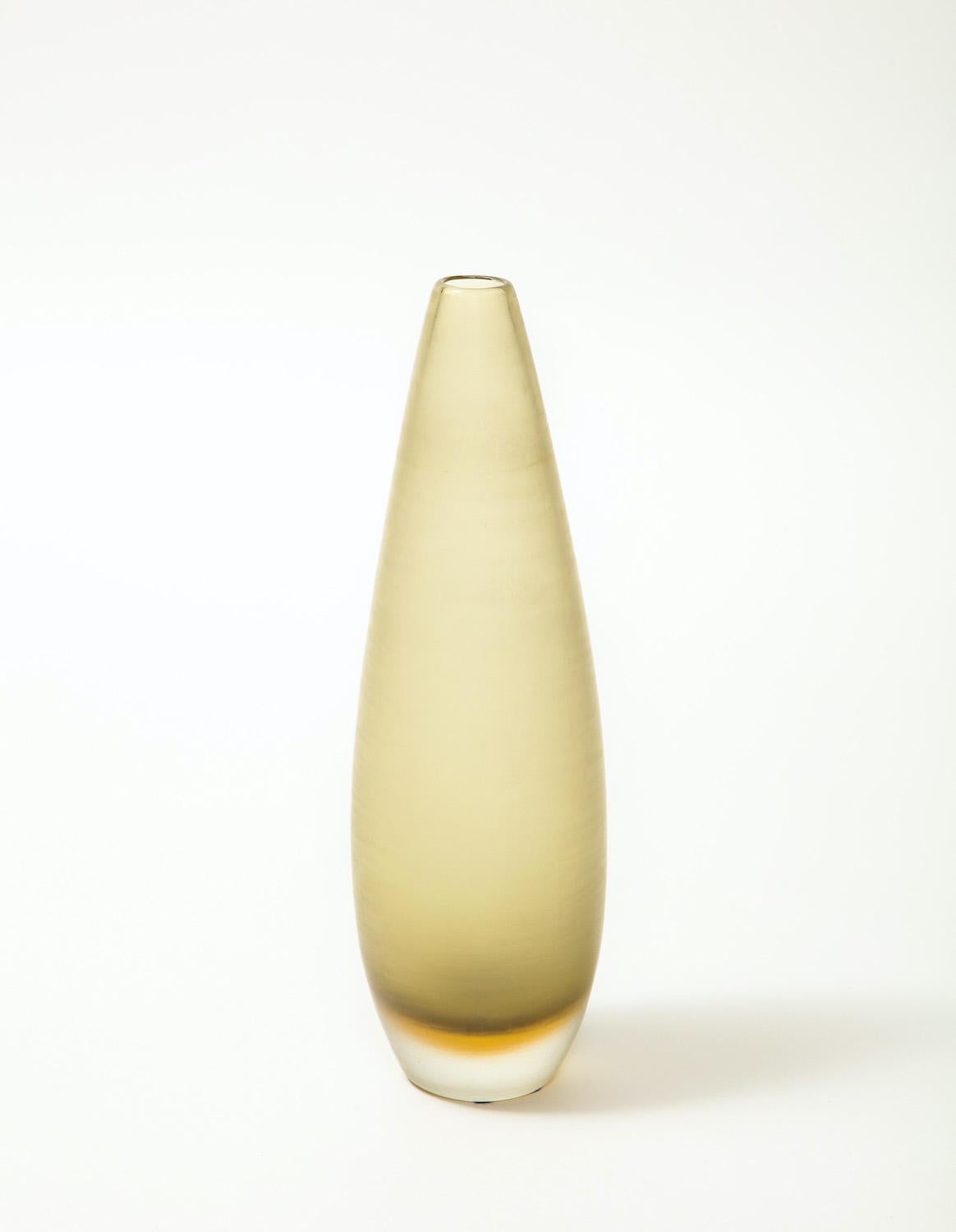 Italian Inciso Glass Vase by Paolo Venini For Sale