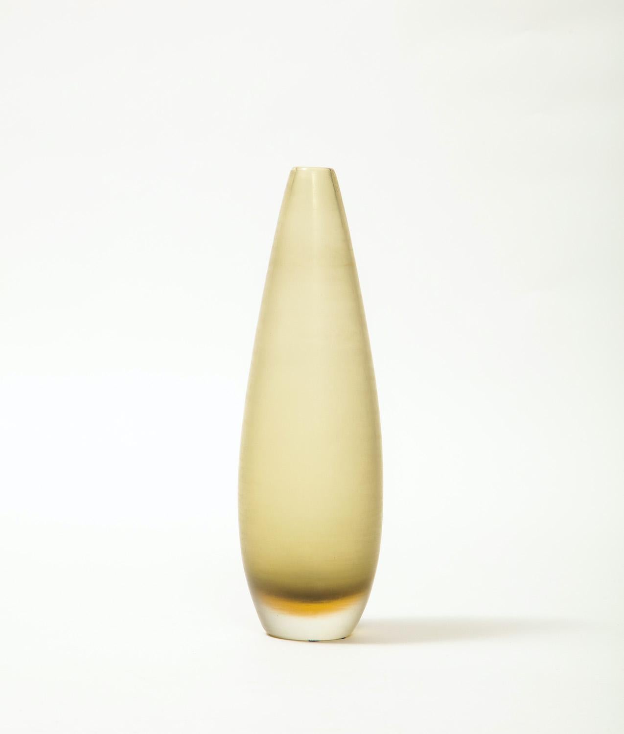 Hand-Crafted Inciso Glass Vase by Paolo Venini For Sale