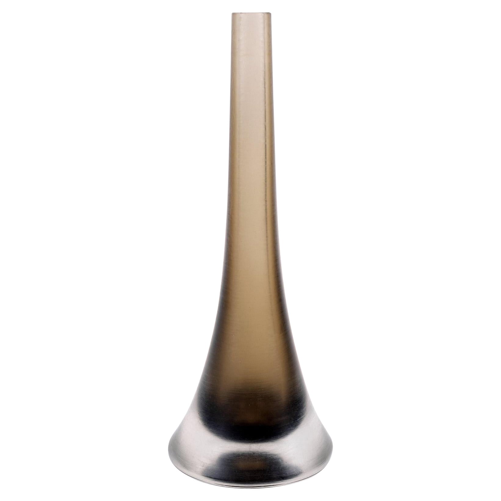 “Inciso” Vase by Paolo Venini, Sommerso Wheel-Carved Murano Glass, 1950
s For Sale