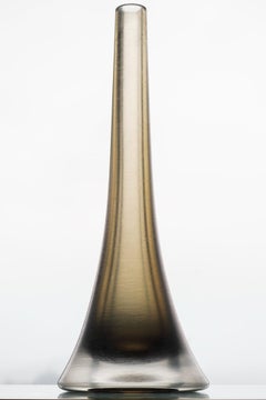 “Inciso” Vase by Paolo Venini, Sommerso Wheel-Carved Murano Glass, 1950's