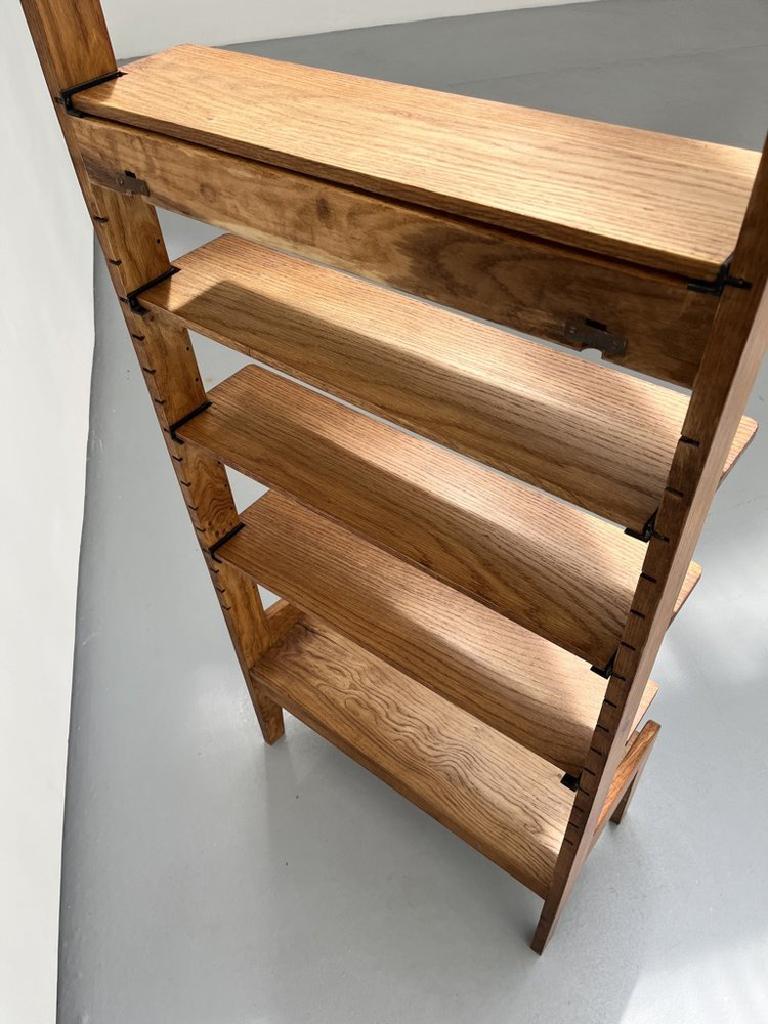 Wood Inclined Shelf in Oak by René Jean Caillette, 1950 For Sale