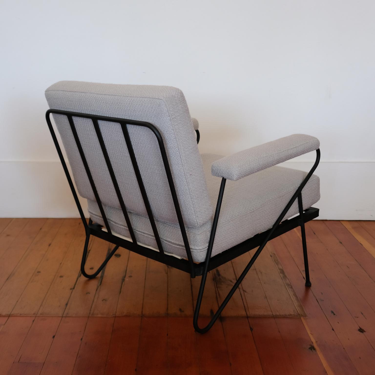 American Inco Iron Lounge Chair Midcentury California Design, 1950s