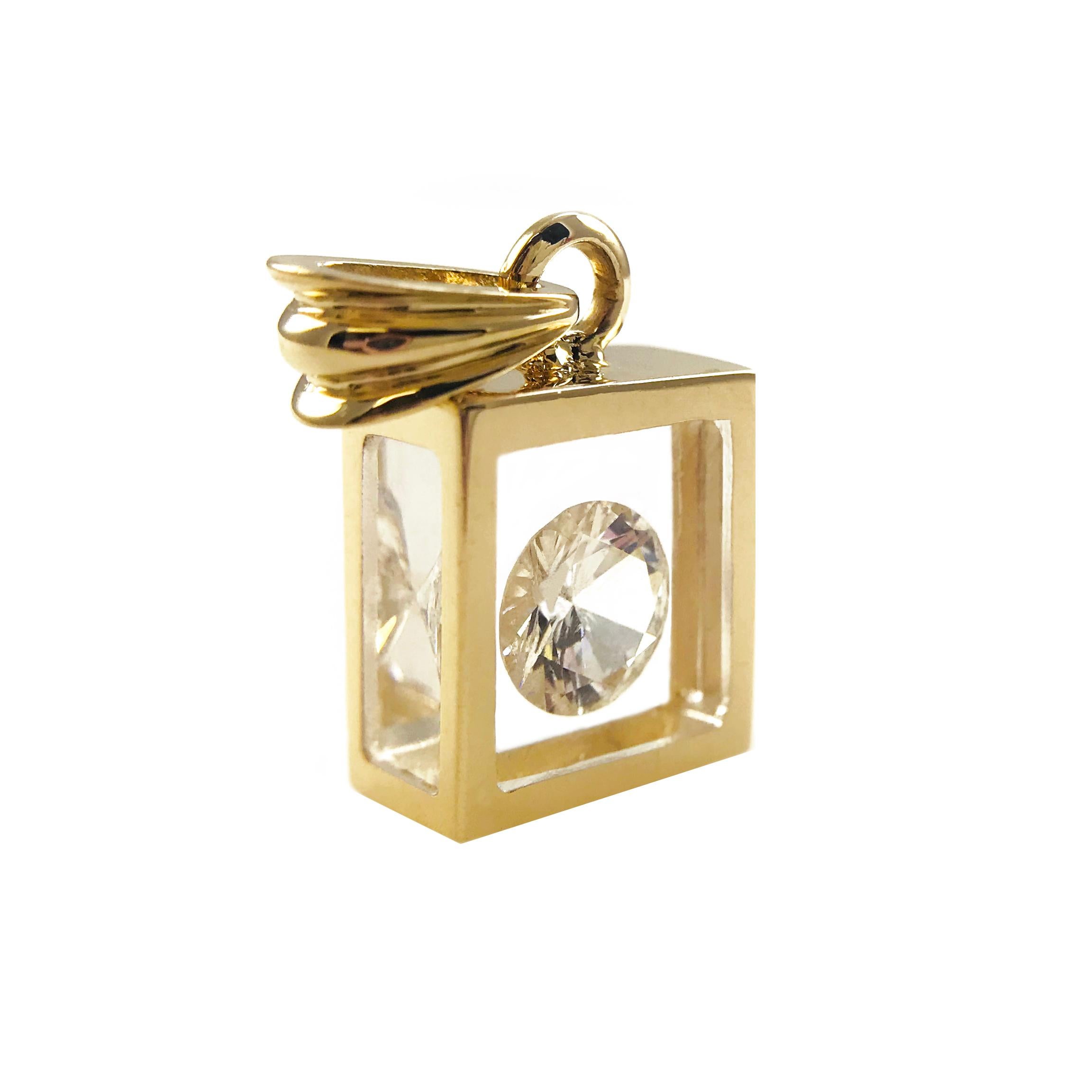 Incogem Colgante de Diamante Solitario Flotante, 1,15 Quilates en venta