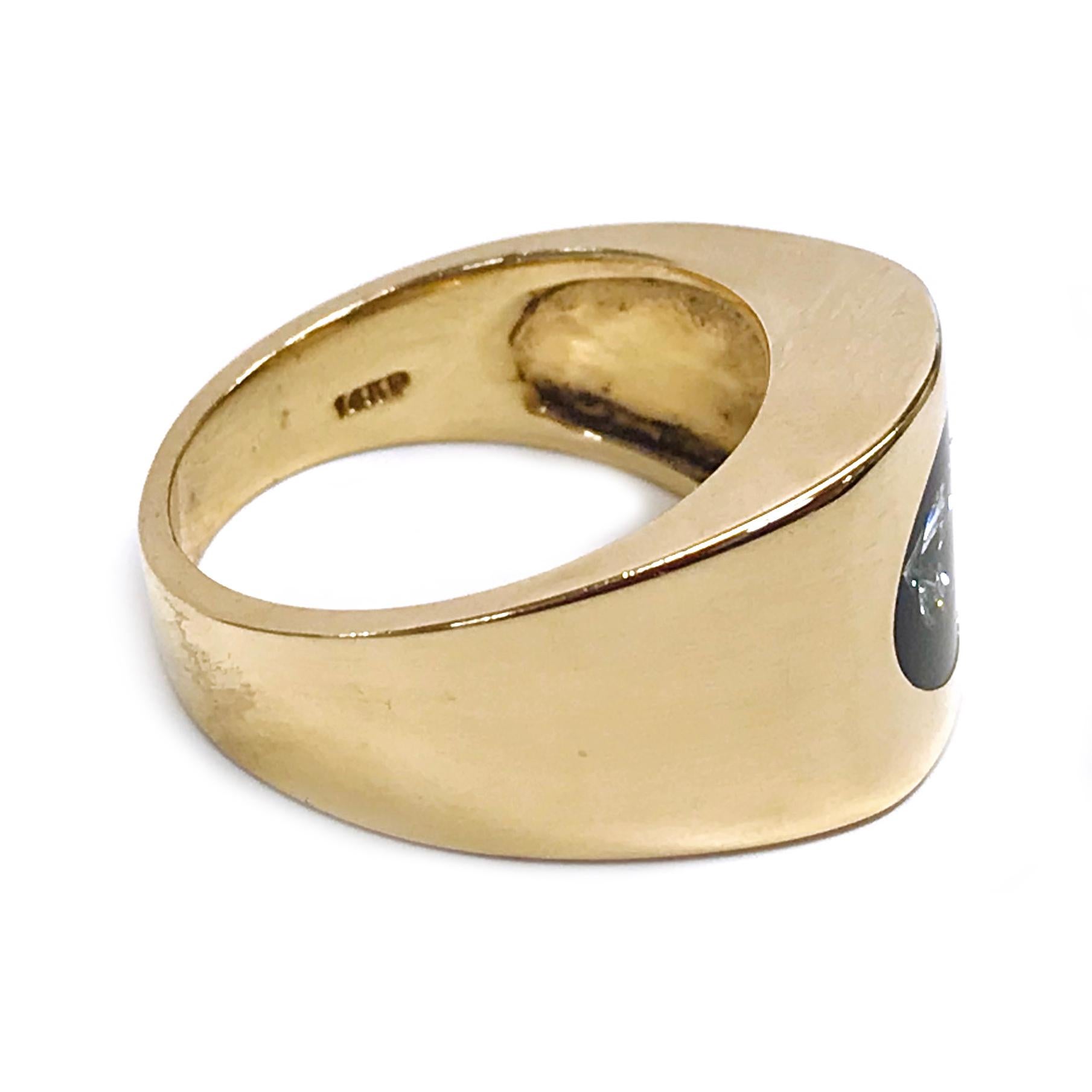 Incogem Schwebender Diamant Lucite-Ring - 0,35ct - Größe 7,00 (Moderne) im Angebot