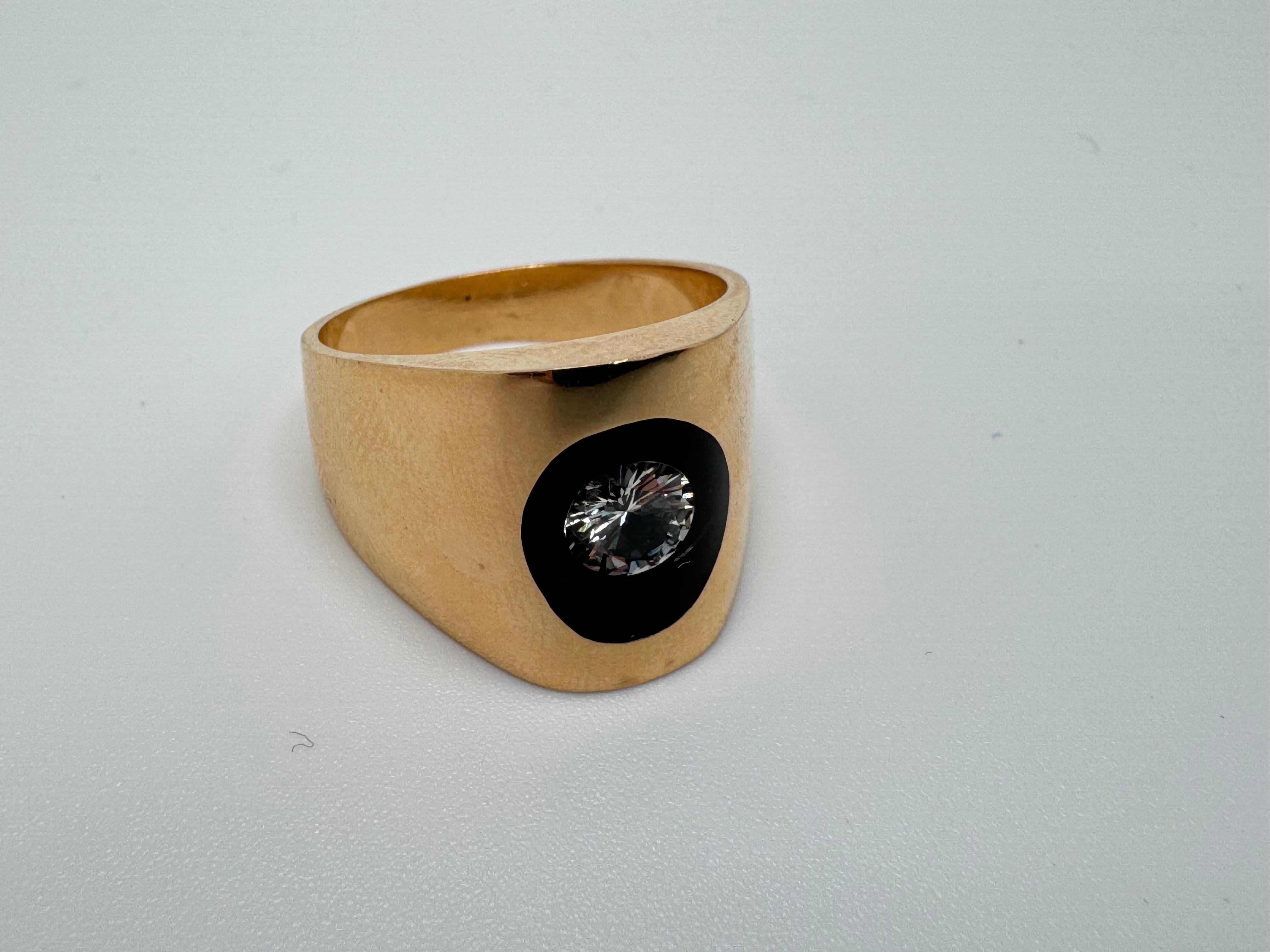 Incogem Floating Diamond Lucite Ring - 0.50 Carat Size 9 For Sale 4