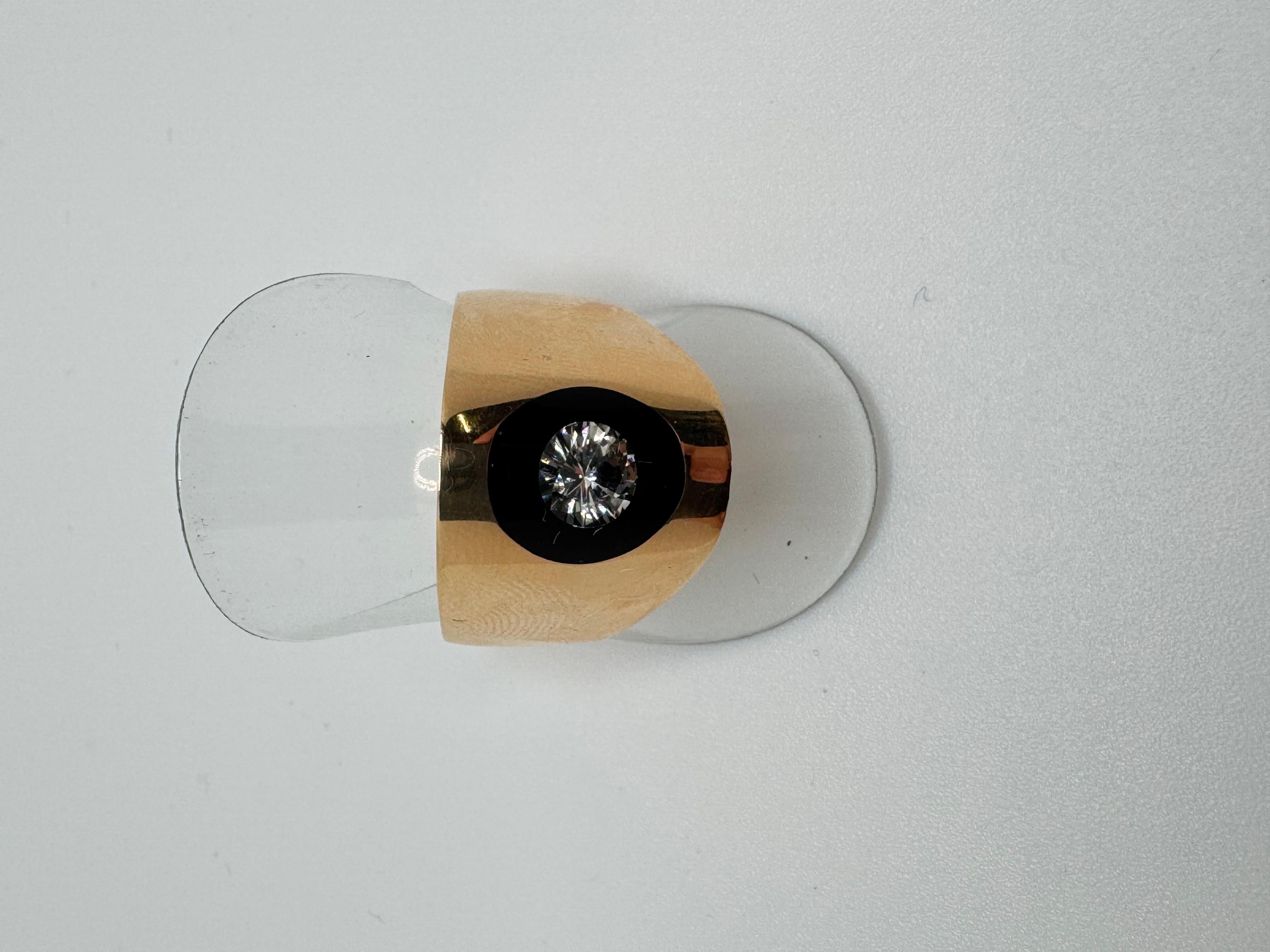 Incogem Floating Diamond Lucite Ring - 0.50 Carat Size 9 For Sale 6