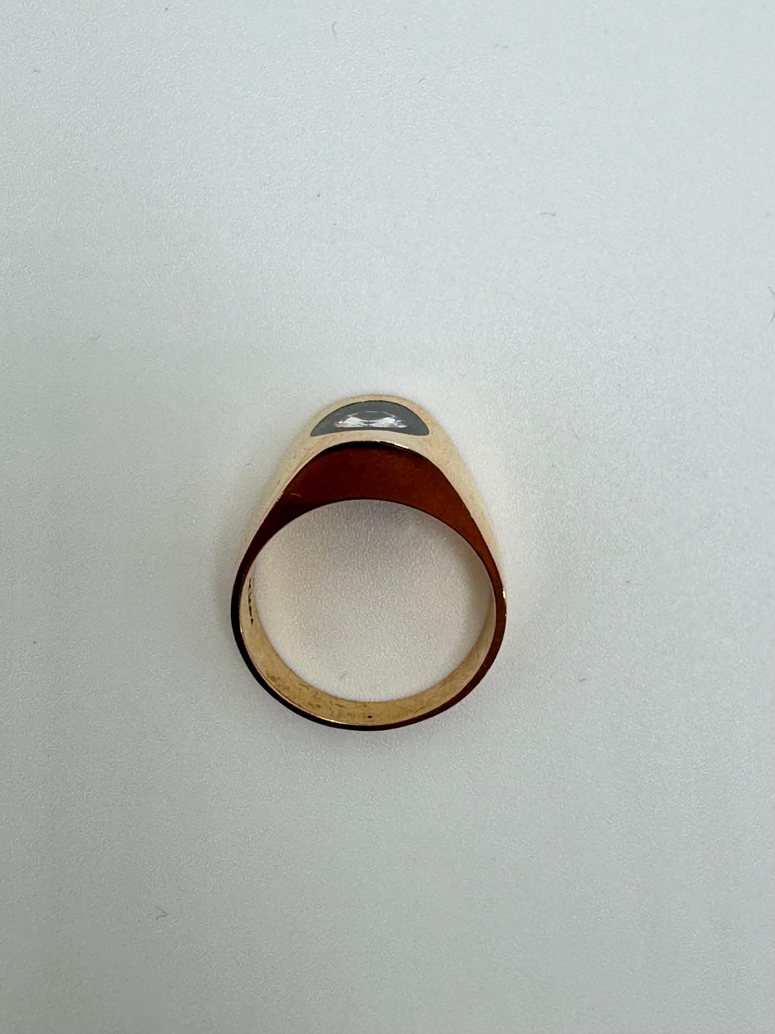 Incogem Floating Diamond Lucite Ring - 0.50 Carat Size 9 For Sale 1