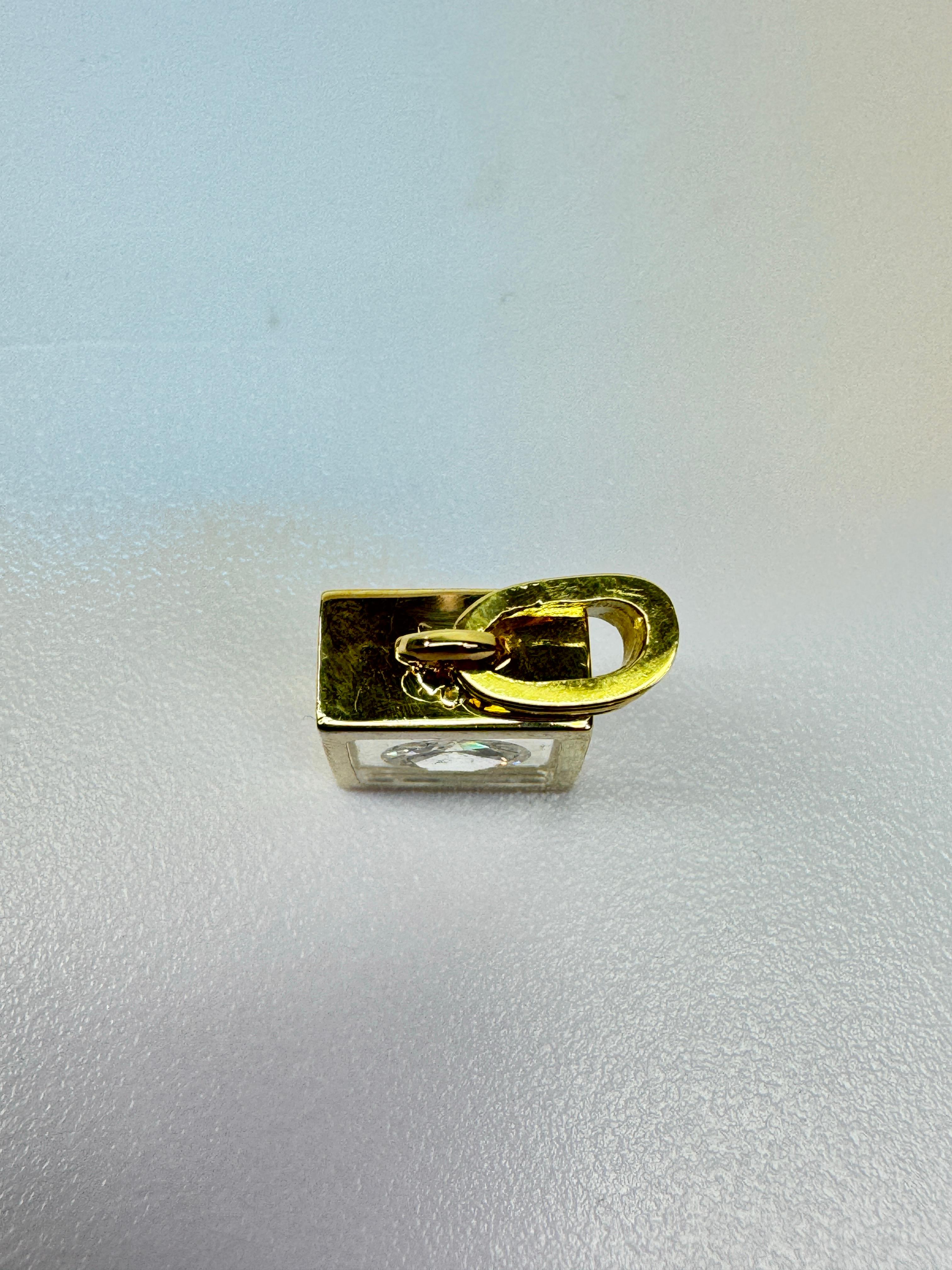 Incogem Colgante de Diamante Solitario Flotante, 1,15 Quilates en Bueno estado para la venta en Palm Desert, CA
