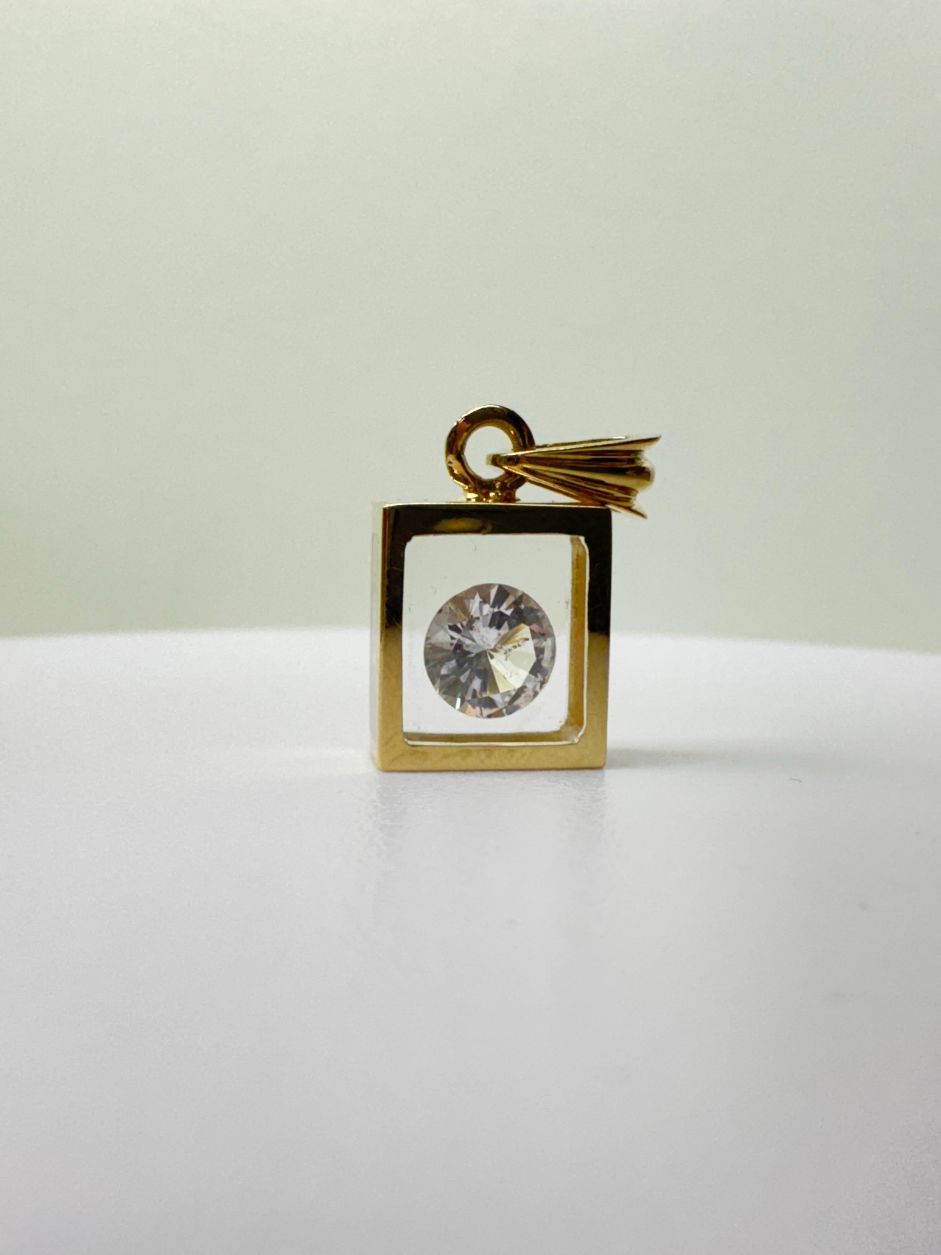 Incogem Colgante de Diamante Solitario Flotante, 1,15 Quilates en venta 3