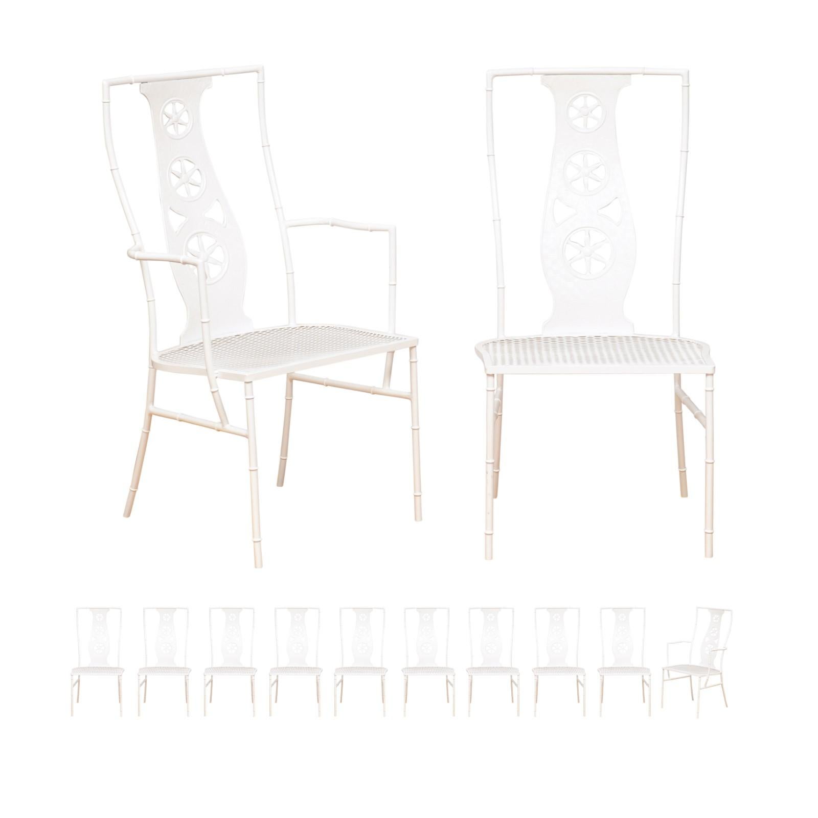 Incomparable Set of 12 Montego Dining Chairs by John Salterini, circa 1960 For Sale