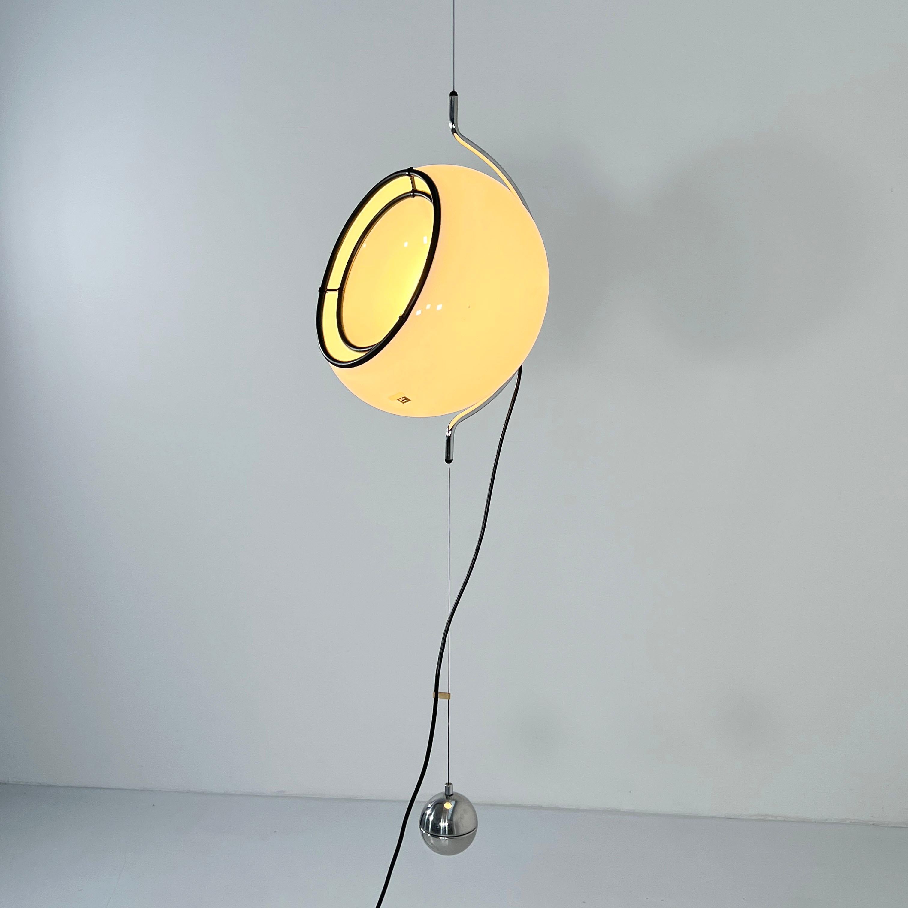Designer - Studio 6G
Producer - Harvey Guzzini
Model - Incontro 4513 Hanging Lamp 
Design Period - Seventies
Measurements - Width 30 cm x Depth 30 cm x Height 50 cm (Wire / Hanging System - 170 cm) 
Materials - Plastic, Metal
Color - White,