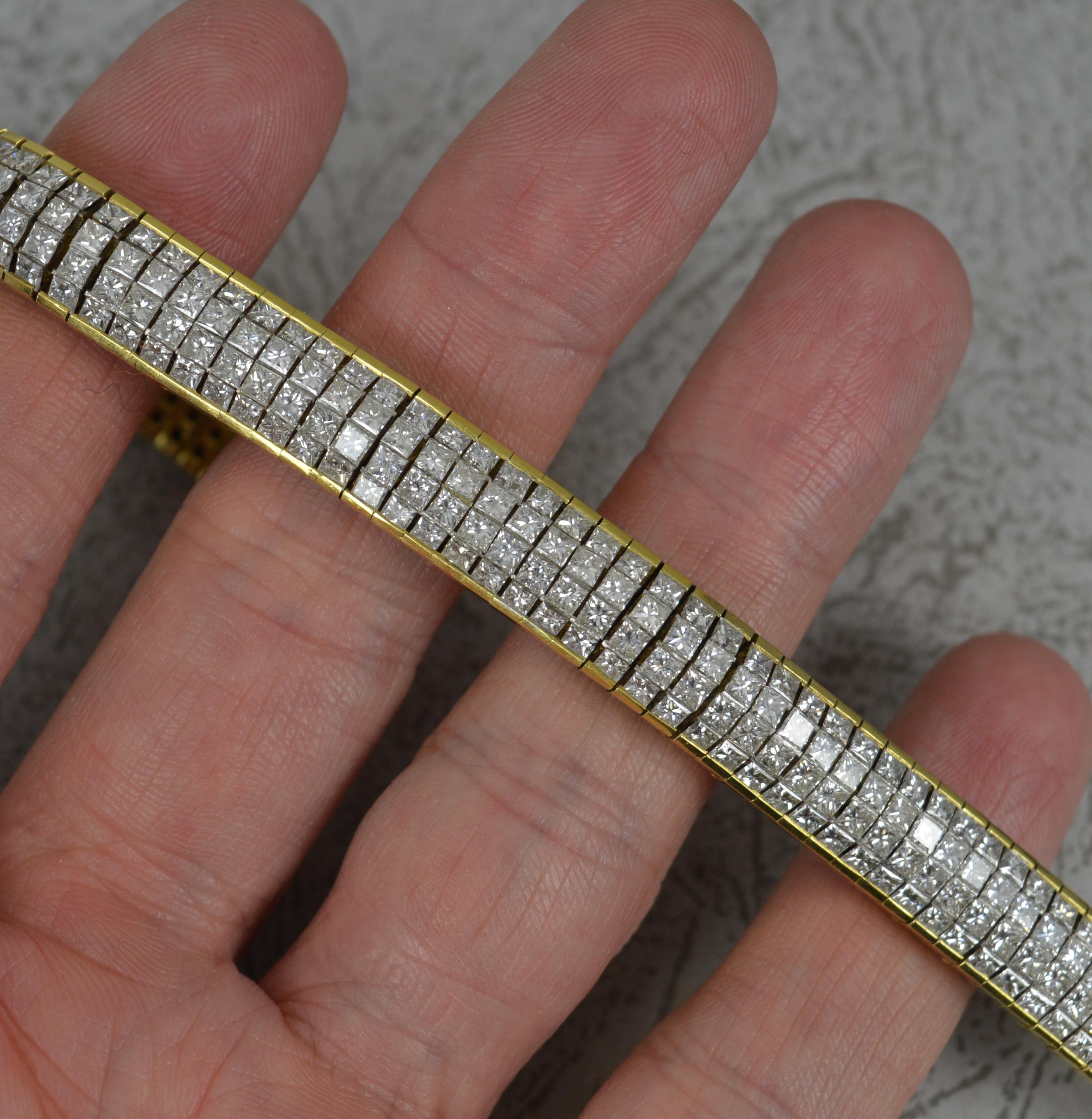 Unglaubliches 16 Karat Diamant-Armband aus 18 Karat Gelbgold 7 lang 1