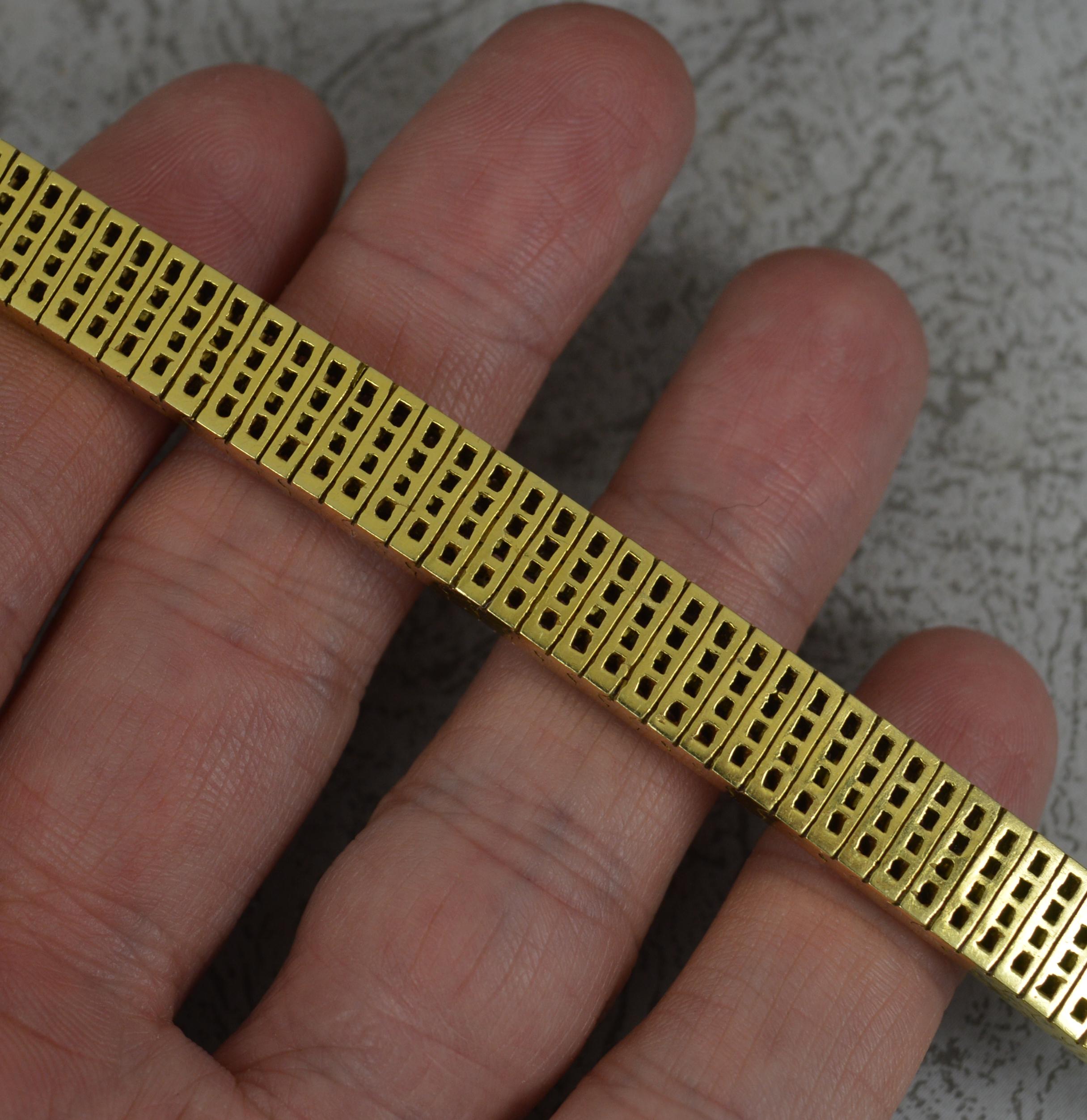 Unglaubliches 16 Karat Diamant-Armband aus 18 Karat Gelbgold 7 lang 3
