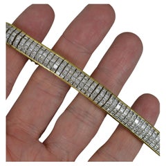 Unglaubliches 16 Karat Diamant-Armband aus 18 Karat Gelbgold 7 lang