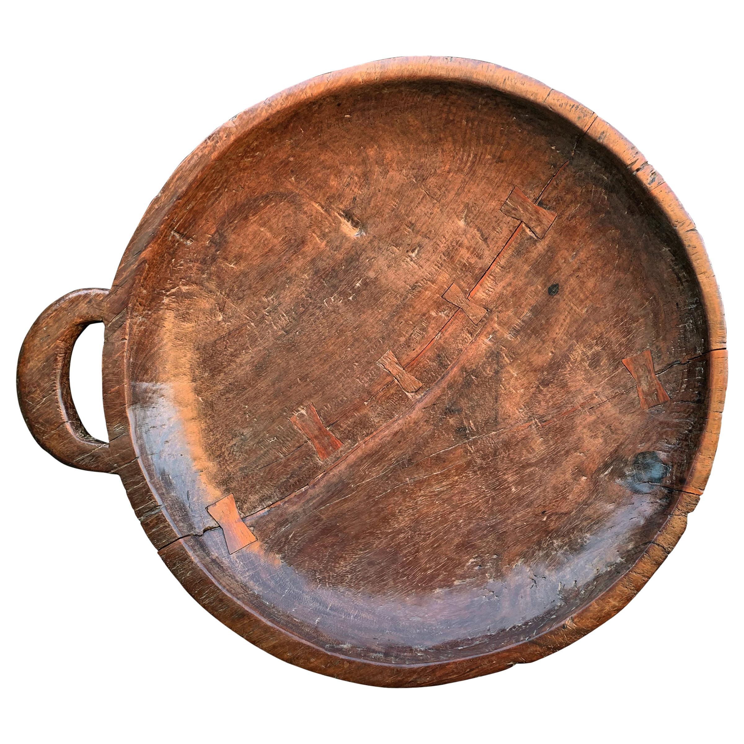 Incredible 18th Century English Mahogany Platter For Sale