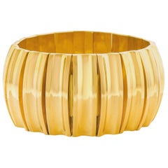 Incredible 1950s Chunky Italian Gold Bracelet