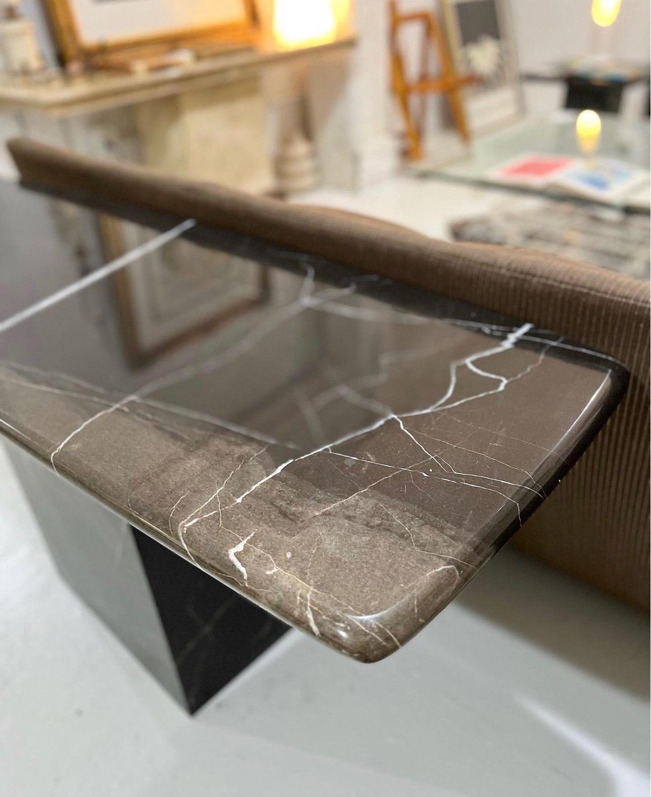 Incredible 1980s Custom Marble Console Table, Made in Italy For Sale 2
