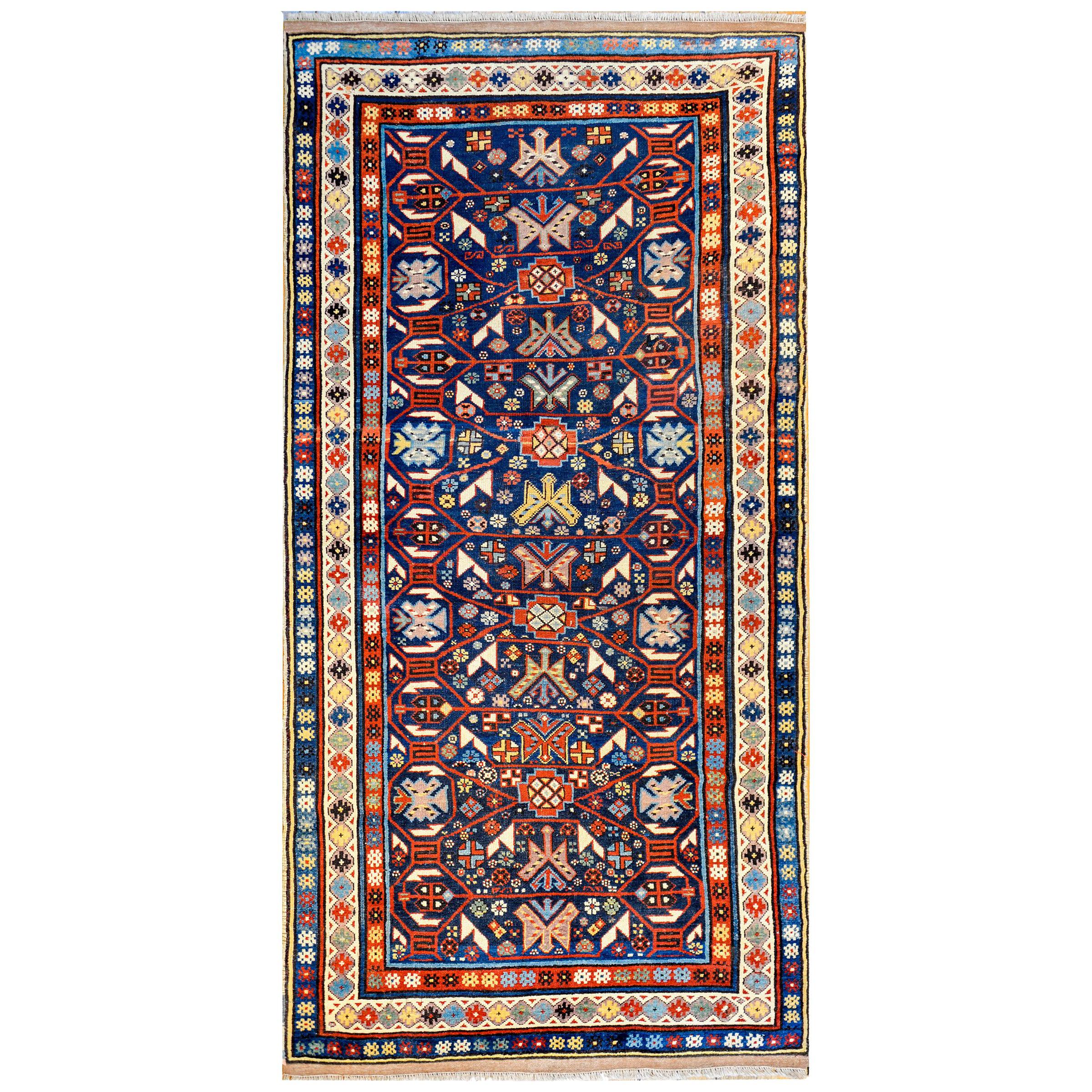 Incroyable tapis Derbend d'antiquités du milieu du siècle dernier, vers 1900 en vente