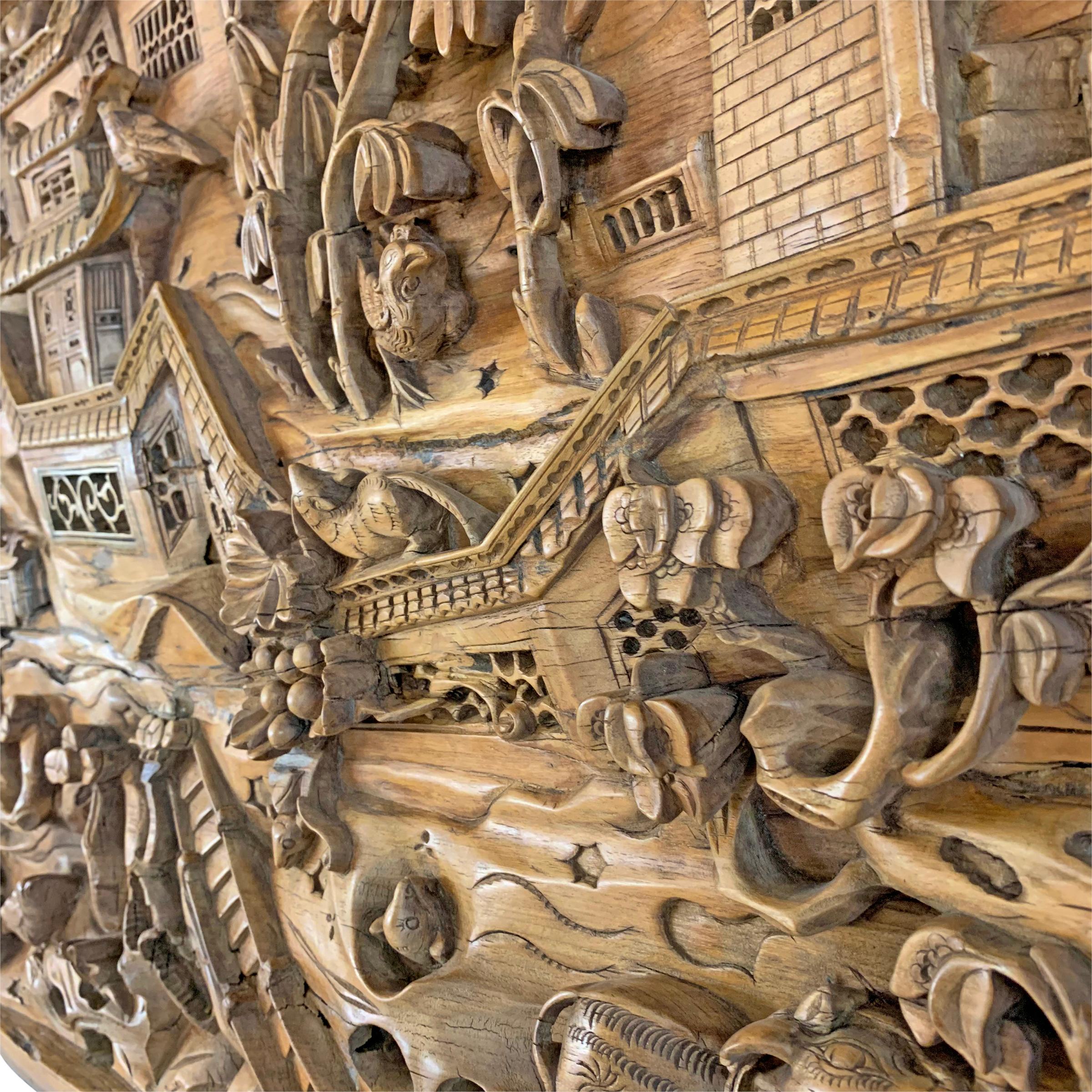 Incredible 19th Century Chinese Carved Panel 5