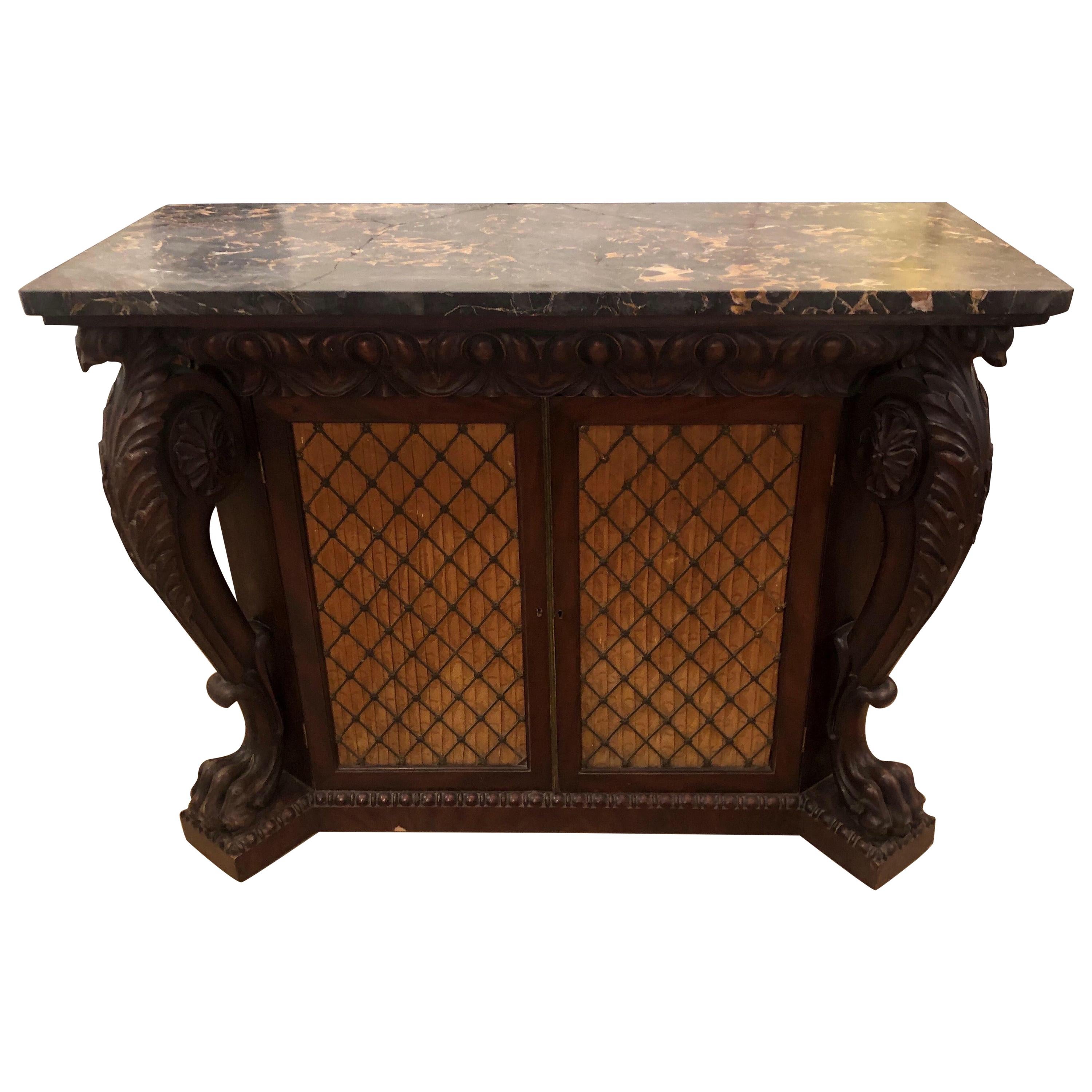 Incredible 19th Century English Regency Marble top Console