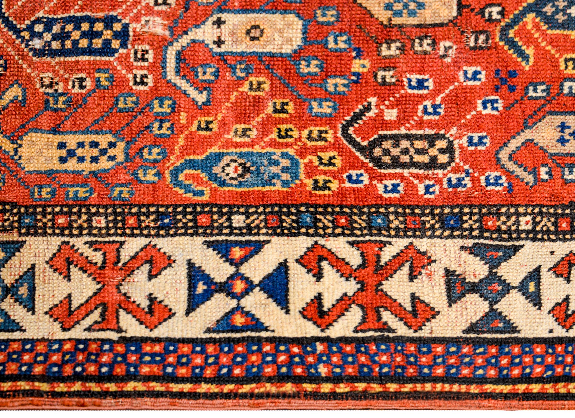 Incredible 19th Century Ganjeh Rug In Good Condition In Chicago, IL