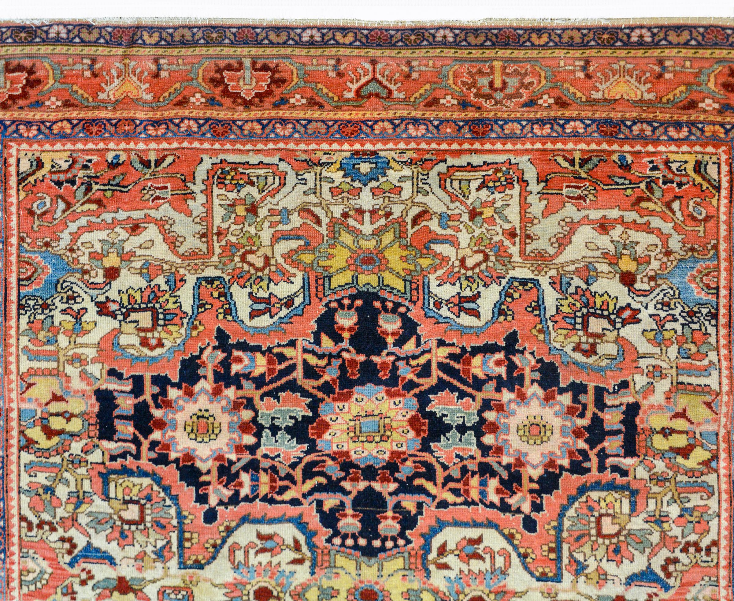 Incredible 19th Century Mission Malayer Rug In Good Condition For Sale In Chicago, IL