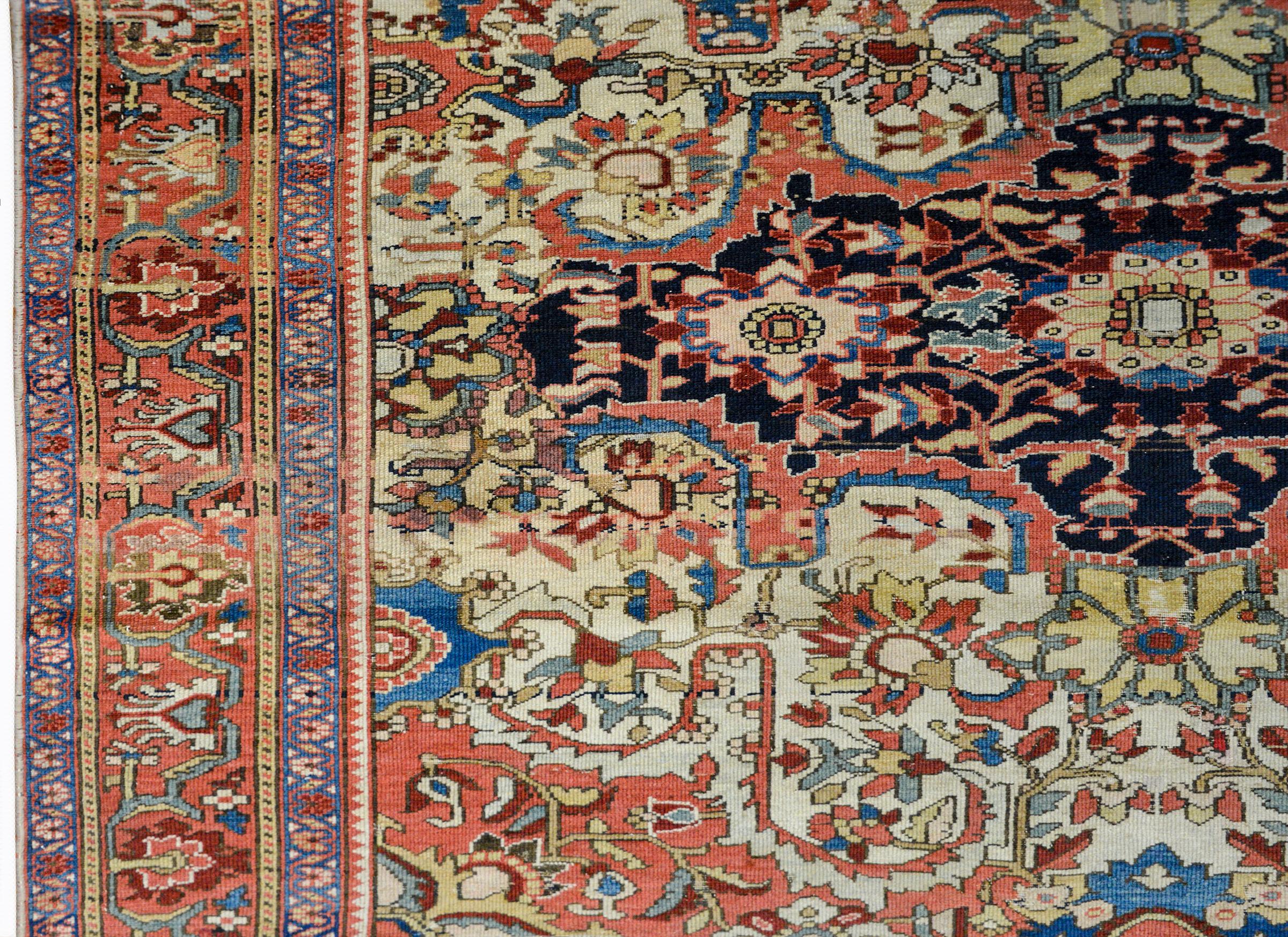 Incredible 19th Century Mission Malayer Rug For Sale 1