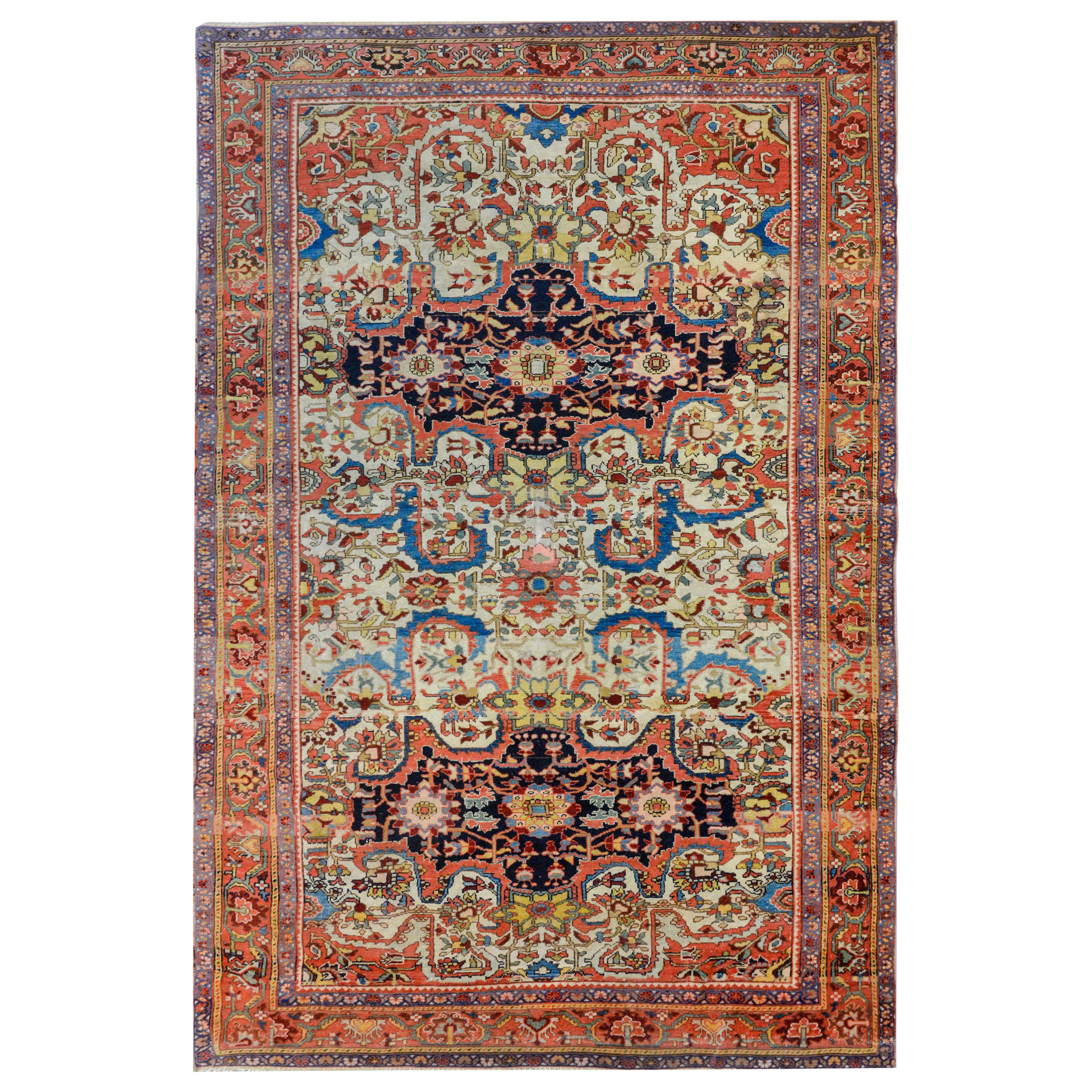 Incredible 19th Century Mission Malayer Rug For Sale
