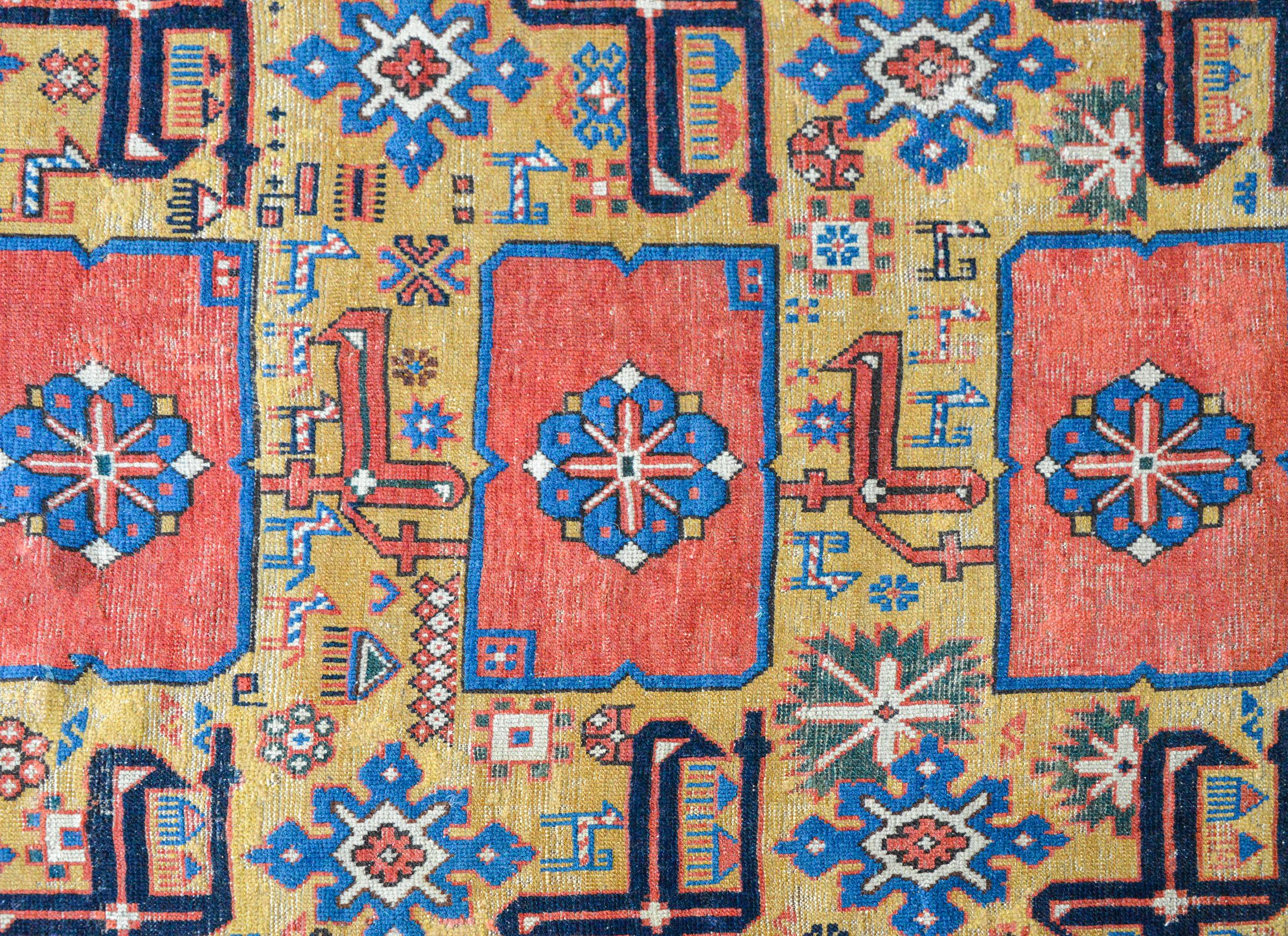 Azerbaijani Incredible Early 20th Century Qaraqashli Rug