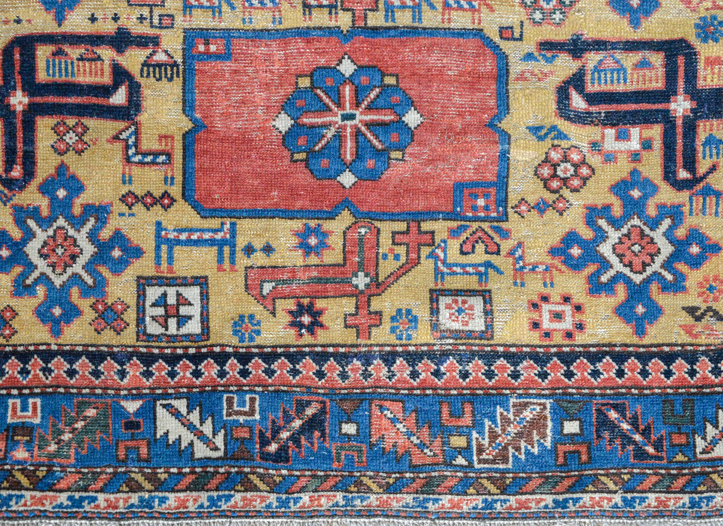 Wool Incredible Early 20th Century Qaraqashli Rug