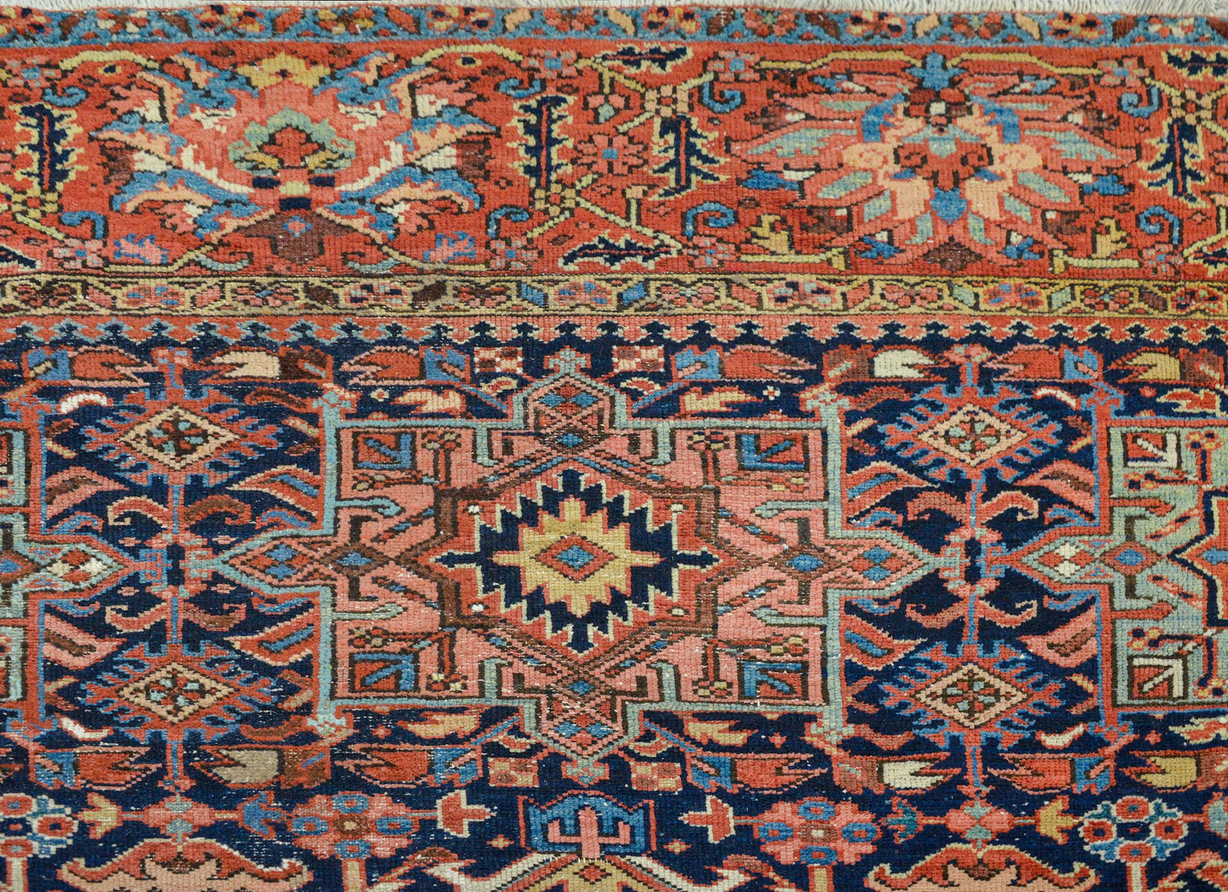 Vegetable Dyed Incredible Early 20th Century Serapi Rug For Sale
