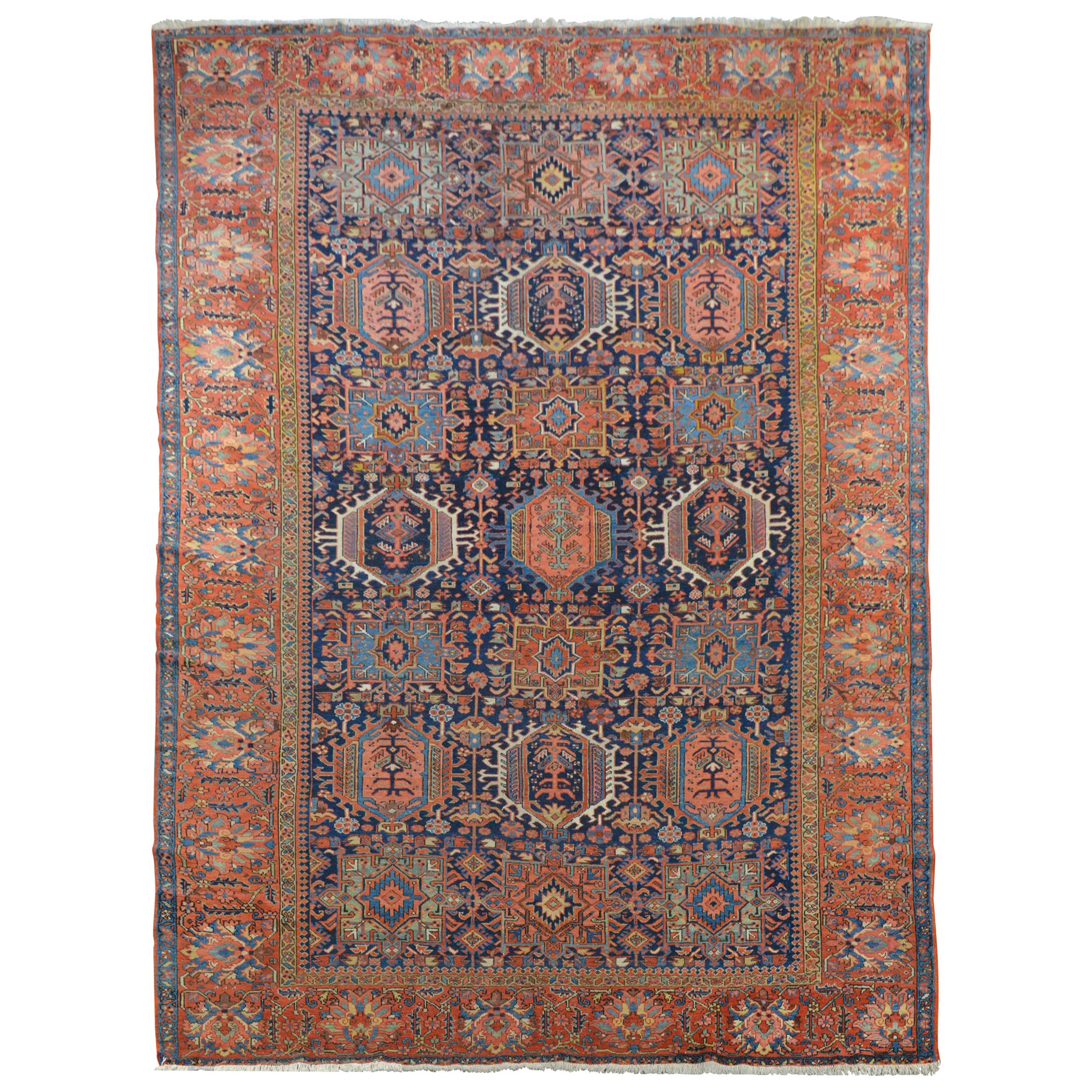 Incroyable tapis Serapi du début du 20e siècle