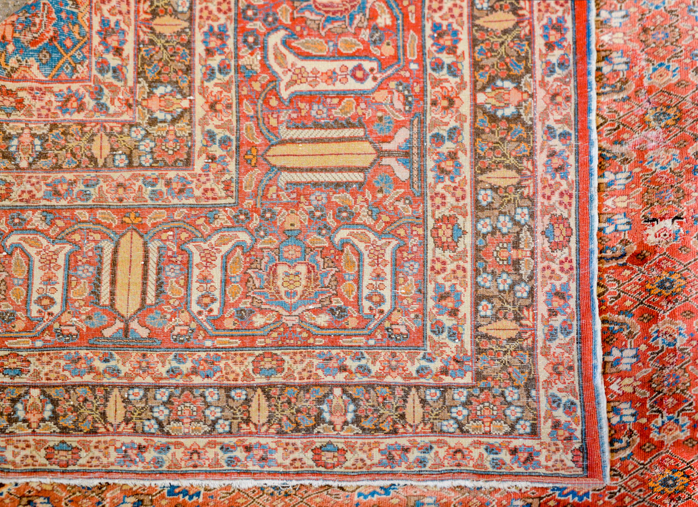Incredible 19th Century Tabriz Haji Jalili Rug For Sale 1