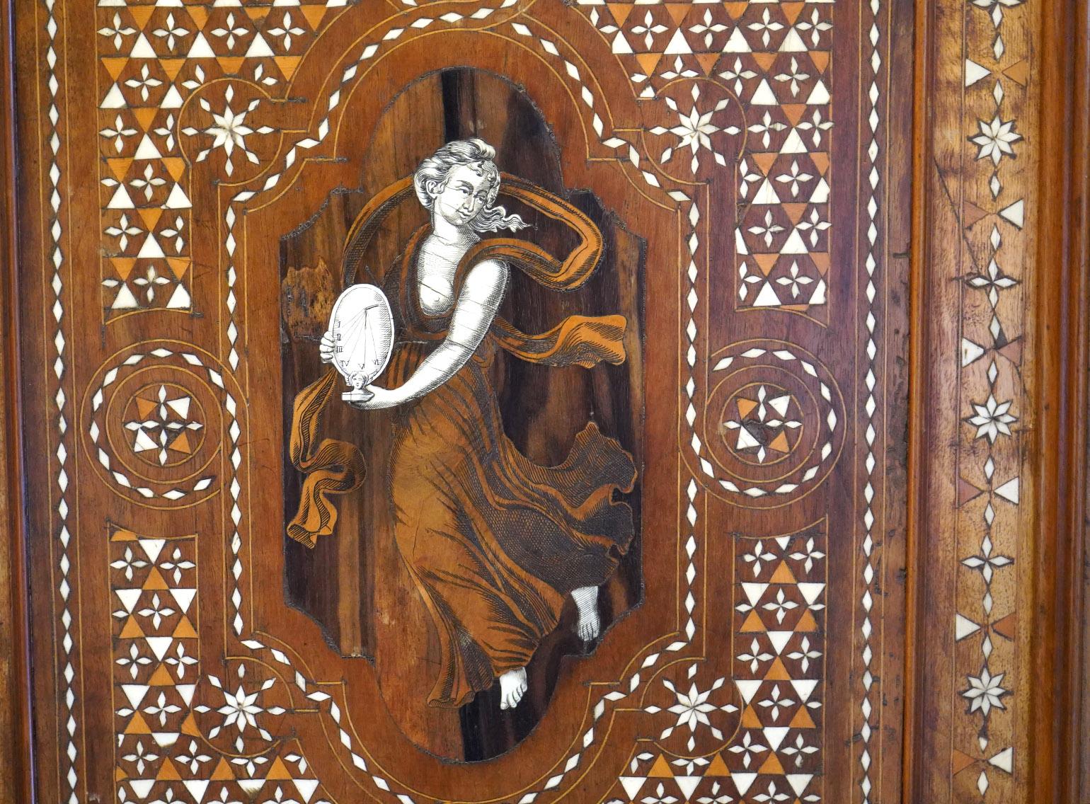 Incredible 19th Ct Italian Inlaid Cabinet with Figural Design 2 Door/ 4 Drawers In Excellent Condition For Sale In Ft. Lauderdale, FL