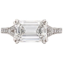Incredible 2.74 Carat GIA E/VS1 Emerald Cut Diamond Platinum Ring