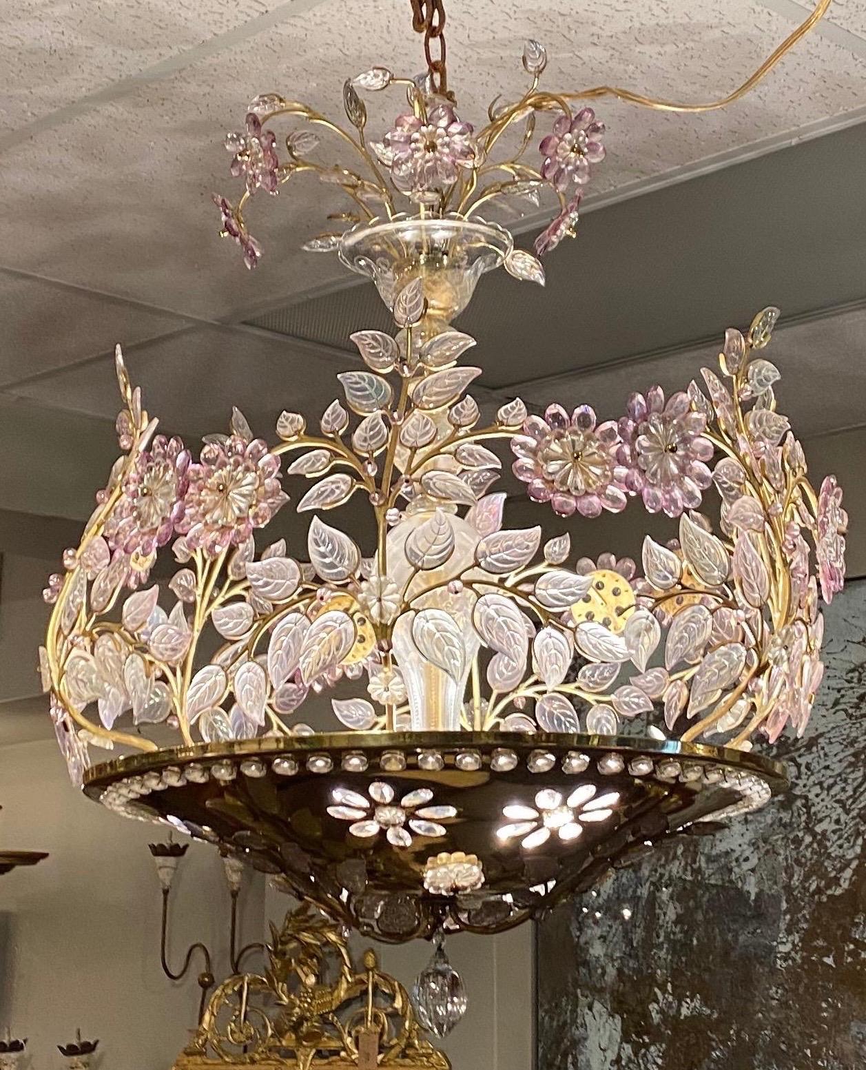 Incredibile lampadario francese a 6 luci del Medioevo di Maison Baguès, Parigi in vendita 4