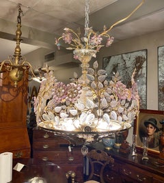 Incredible 6-Light Midcentury French Chandelier after Maison Baguès, Paris