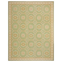 Incredible 6 Star Motif DesignContemporanety Handwoven Needlepoint FlatWeave Rug