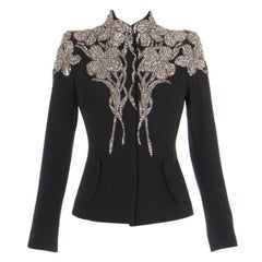 Incredible Alexander McQueen Crystal Embellished Jacket