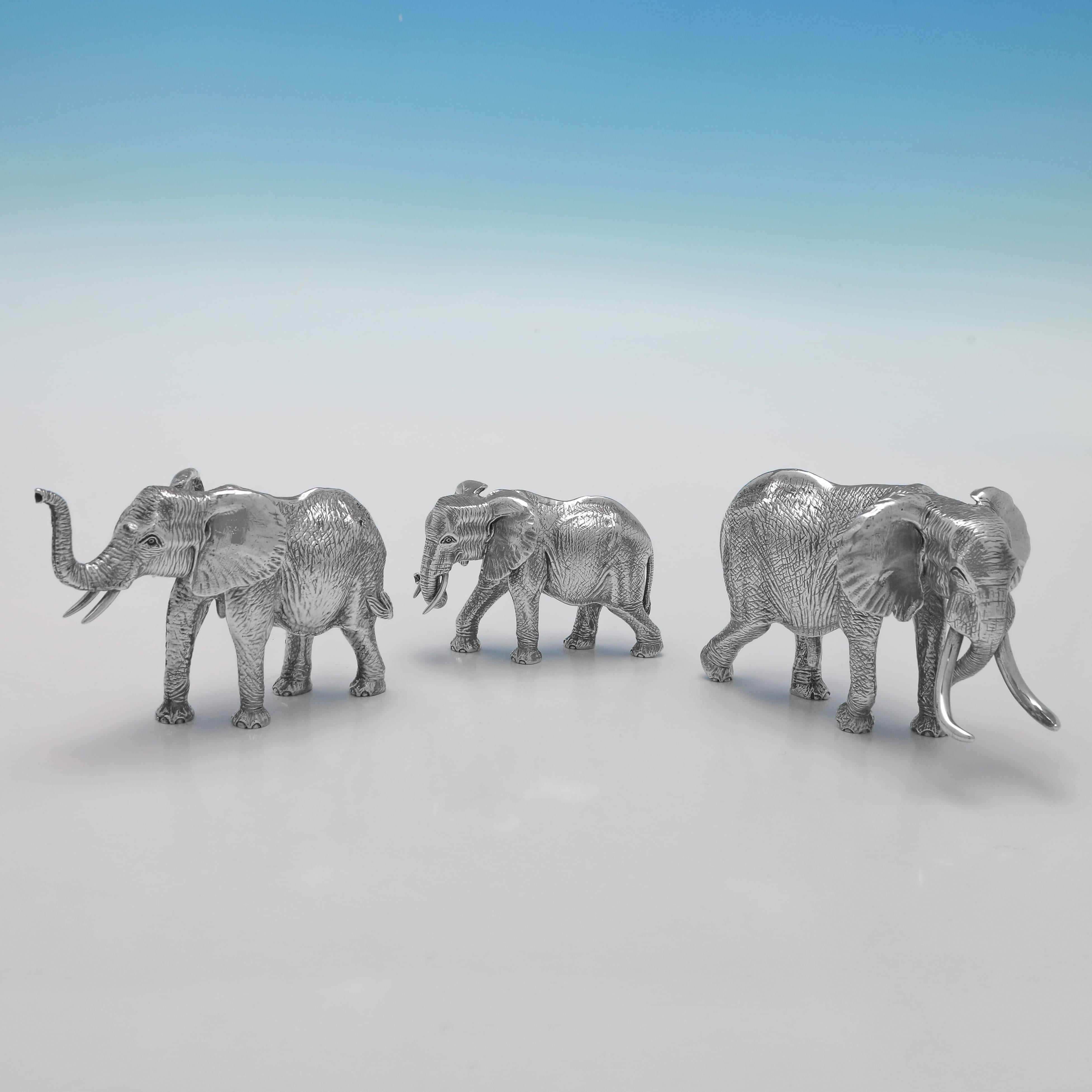 Incredible and large sterling silver elephant safari scene by Patrick Mavros 5