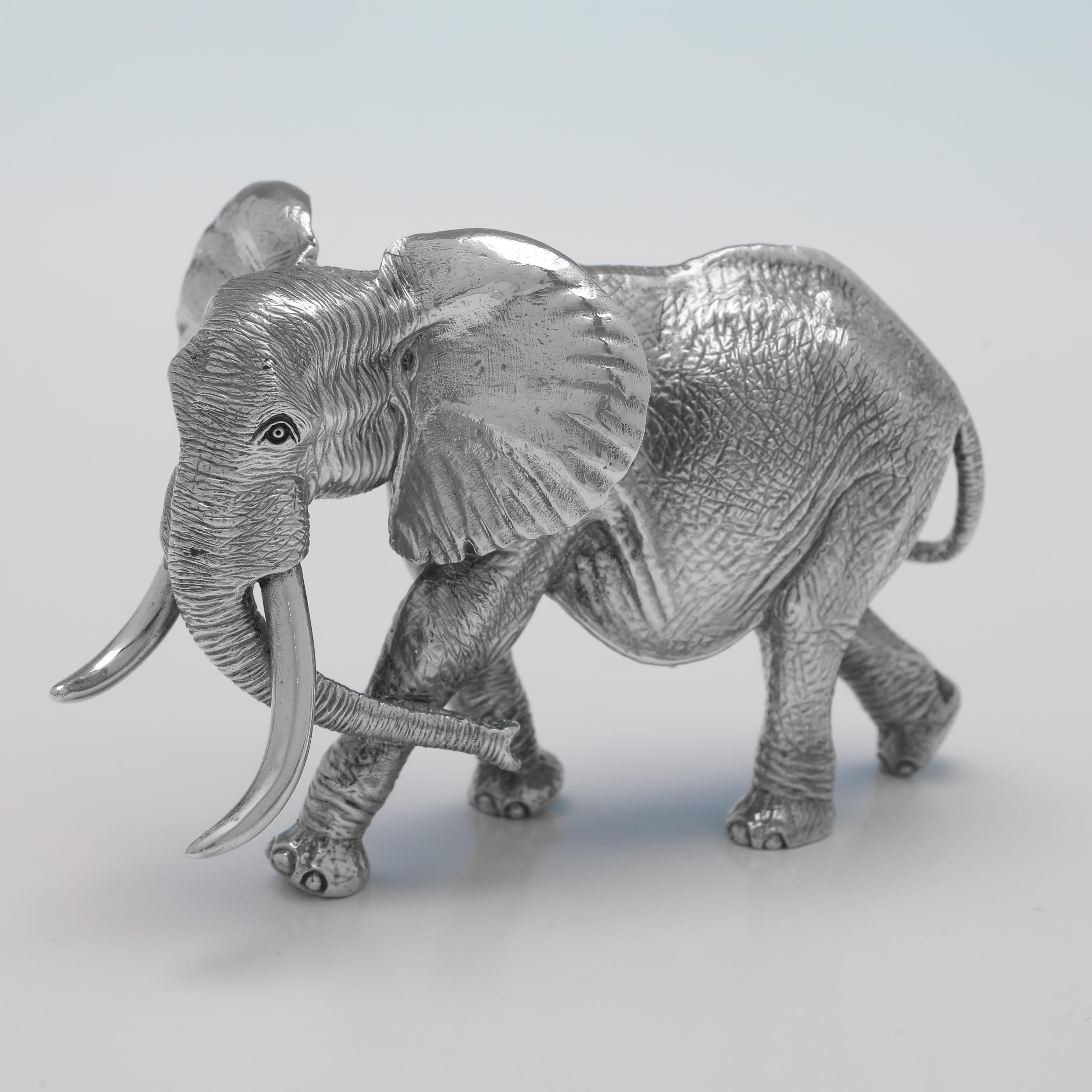 Incredible and large sterling silver elephant safari scene by Patrick Mavros 7