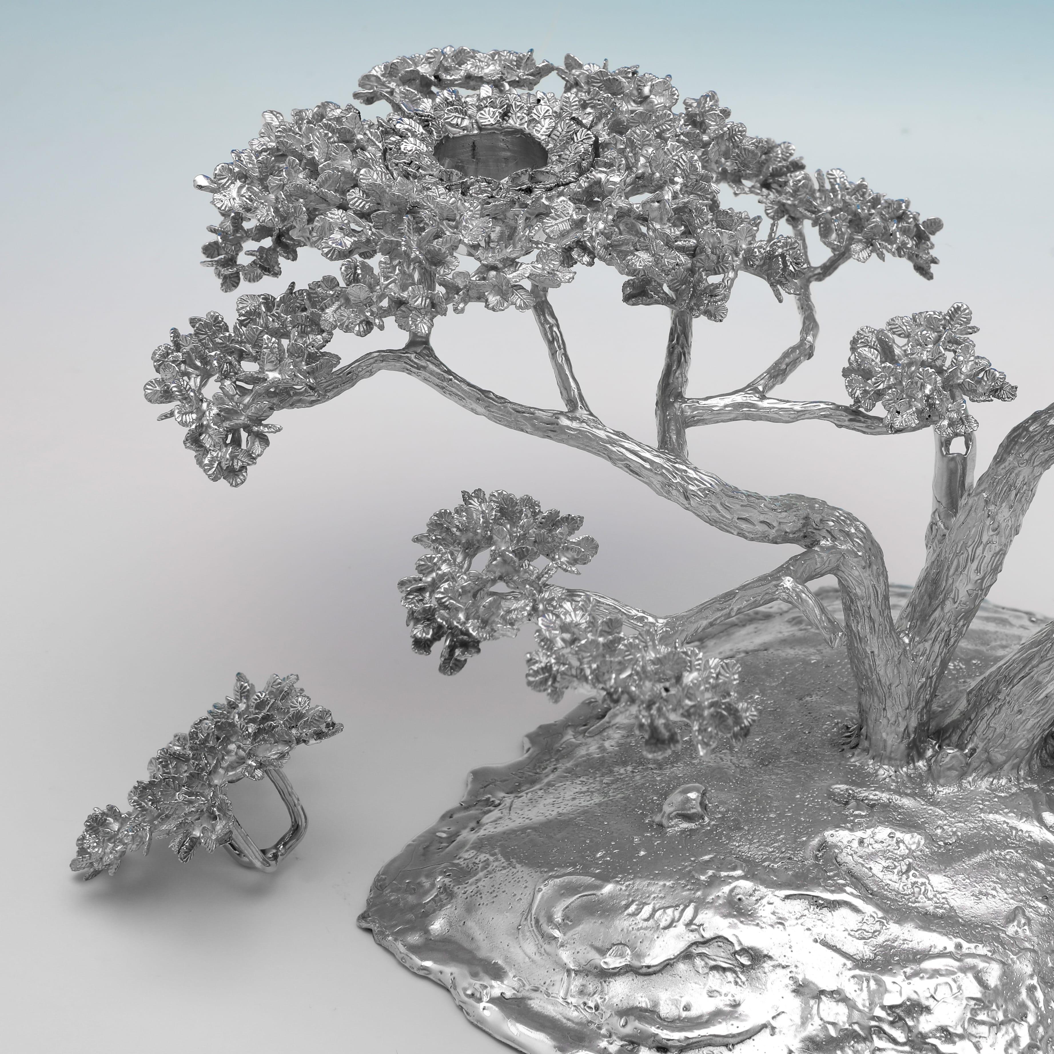 Contemporary Incredible and large sterling silver elephant safari scene by Patrick Mavros