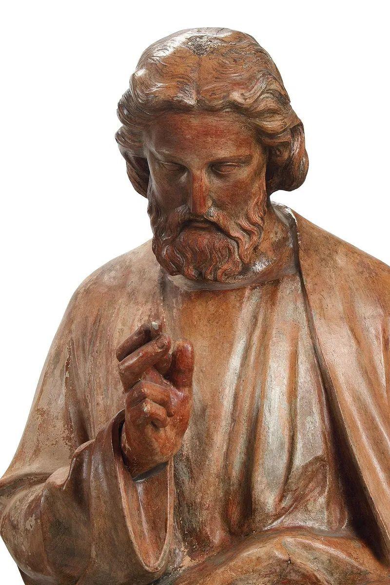 Unglaubliche und seltene französische Terrakottastatuen der vier Evangelisten (Französisch) im Angebot