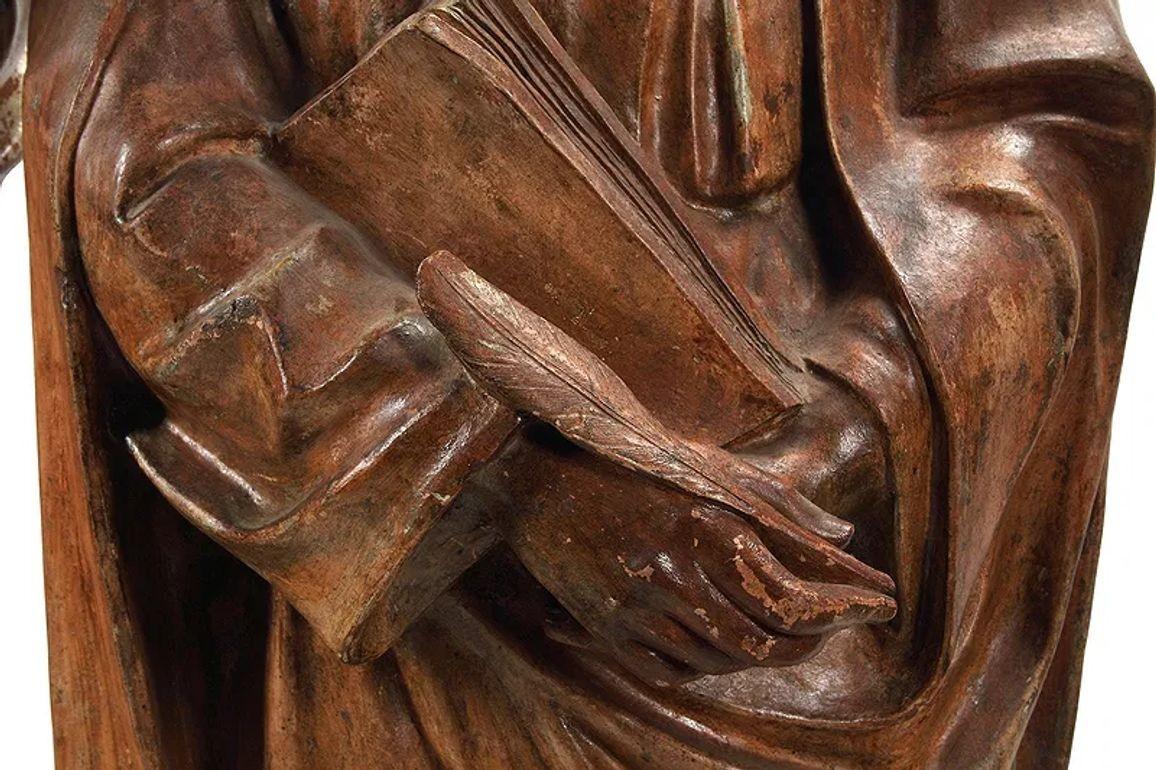 Unglaubliche und seltene französische Terrakottastatuen der vier Evangelisten im Zustand „Gut“ im Angebot in Dallas, TX
