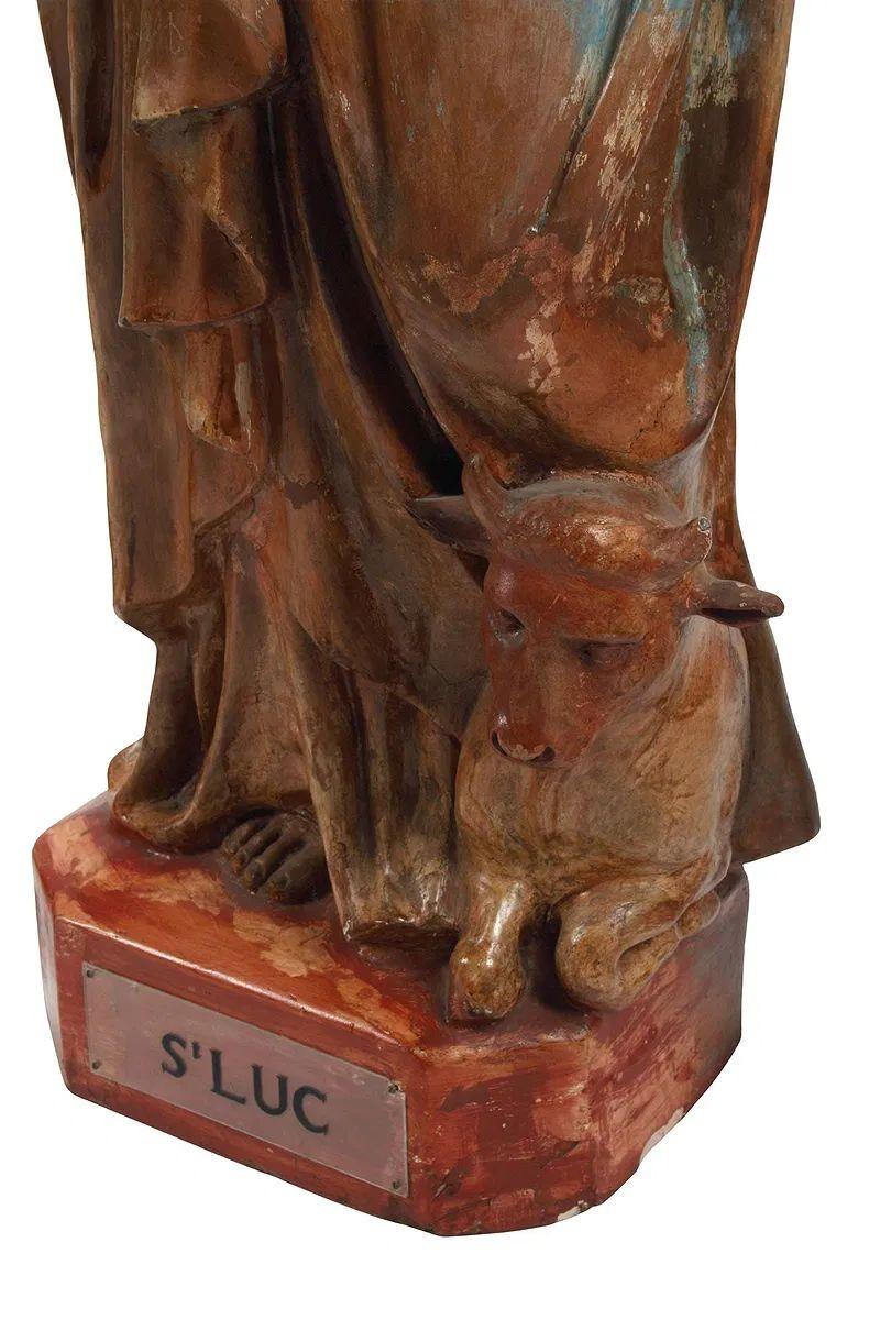 Unglaubliche und seltene französische Terrakottastatuen der vier Evangelisten im Angebot 2
