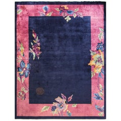 Incredible Antique Art Deco Chinese Oriental Carpet