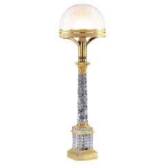 Incredible Baccarat Glass Antique Table Lamp