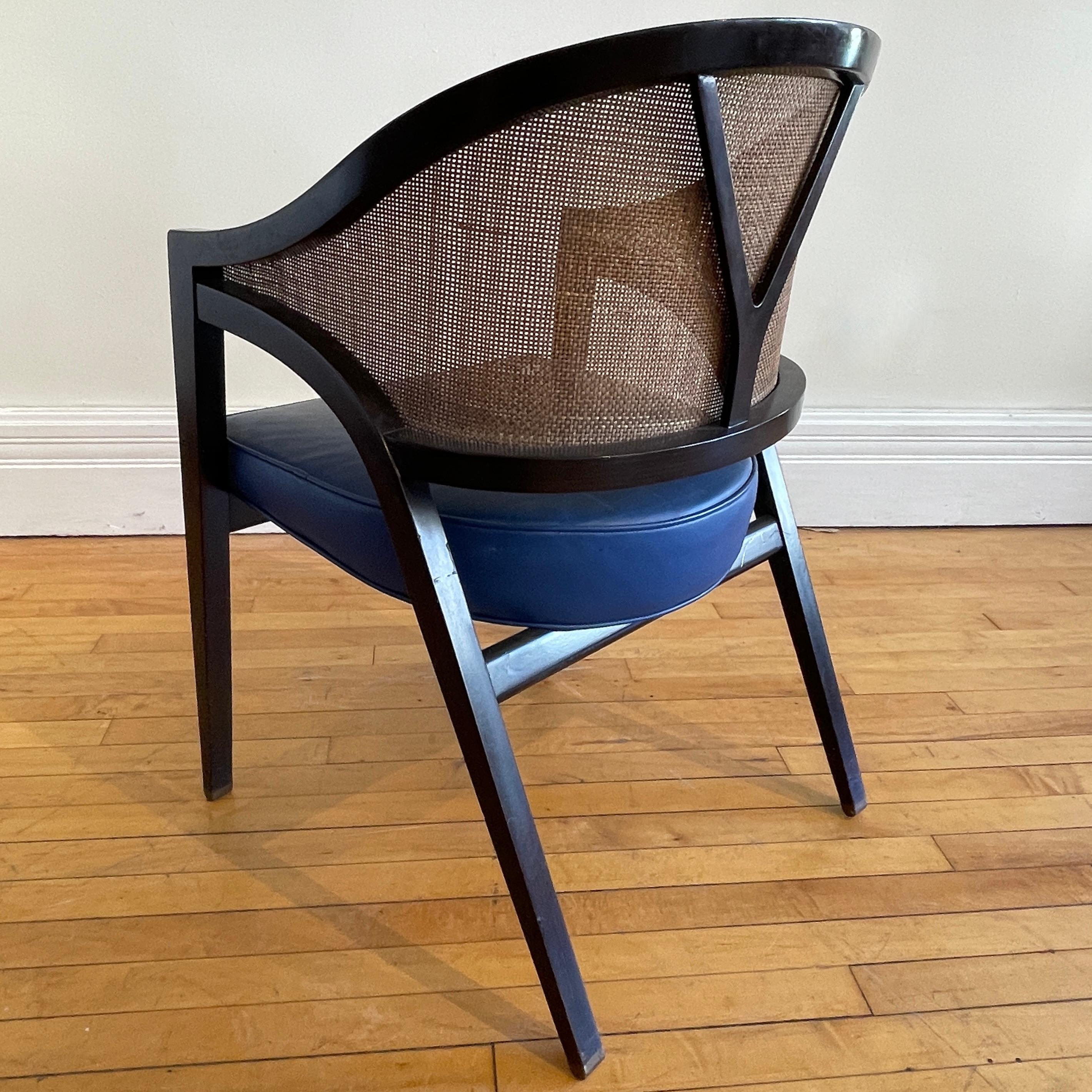 Mid-Century Modern Incredible Caned Y back A-Frame Chair by Edward Wormley for Dunbar, C. 1950s